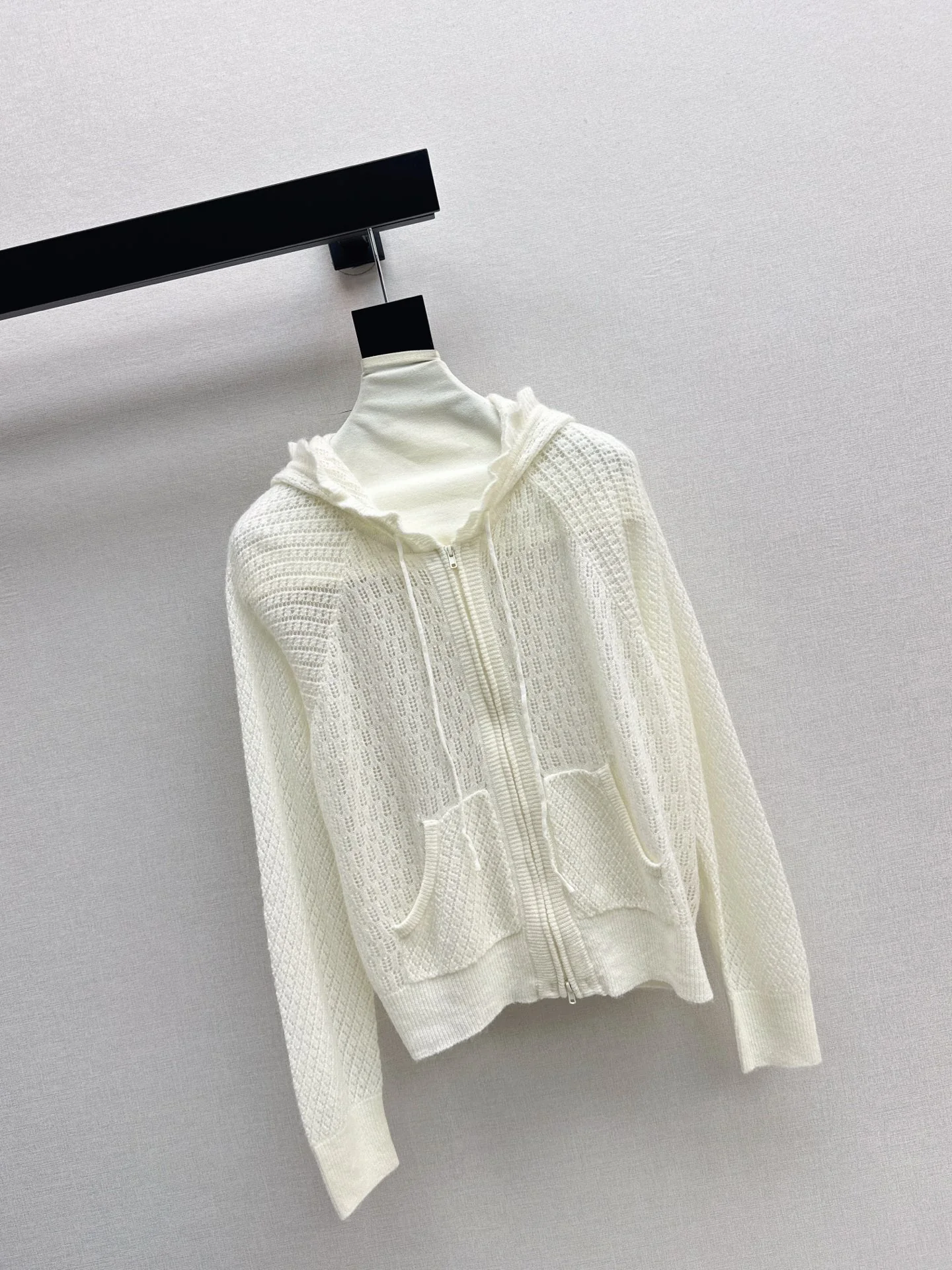 CD 25fw hooded knit cardigan