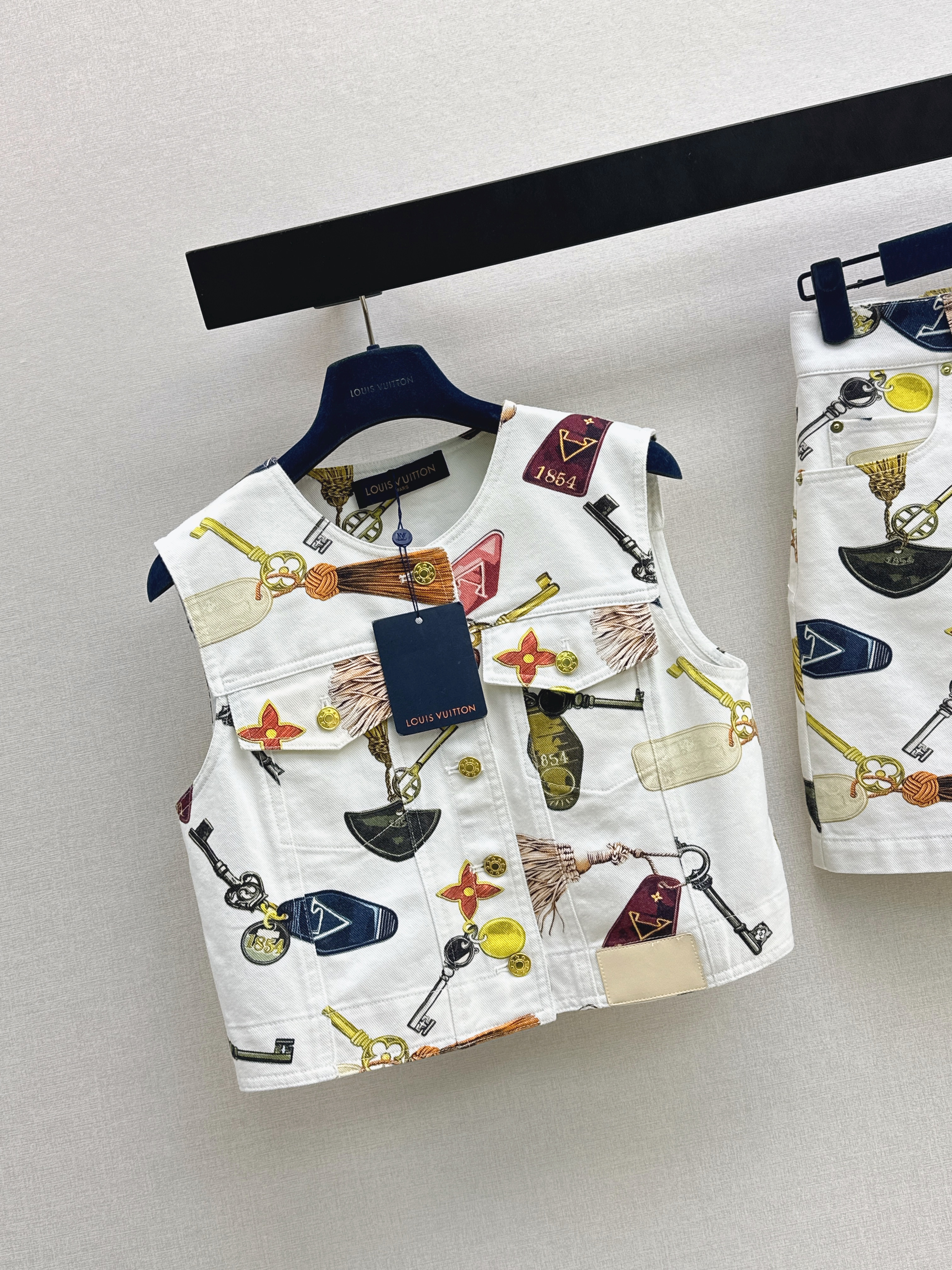 Loui 26ss print denim vest