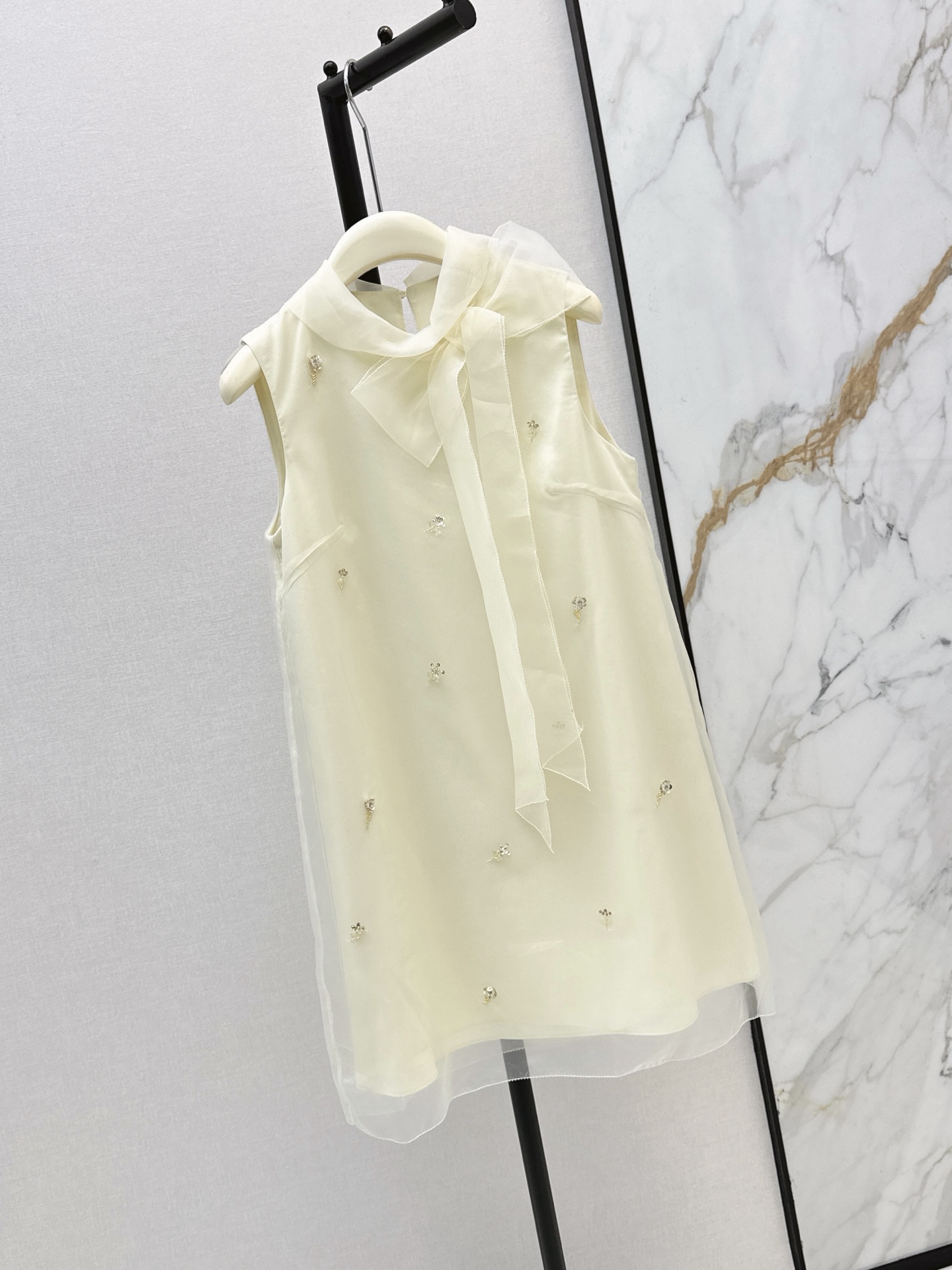 Miu 26ss sleeveless ribbon dress