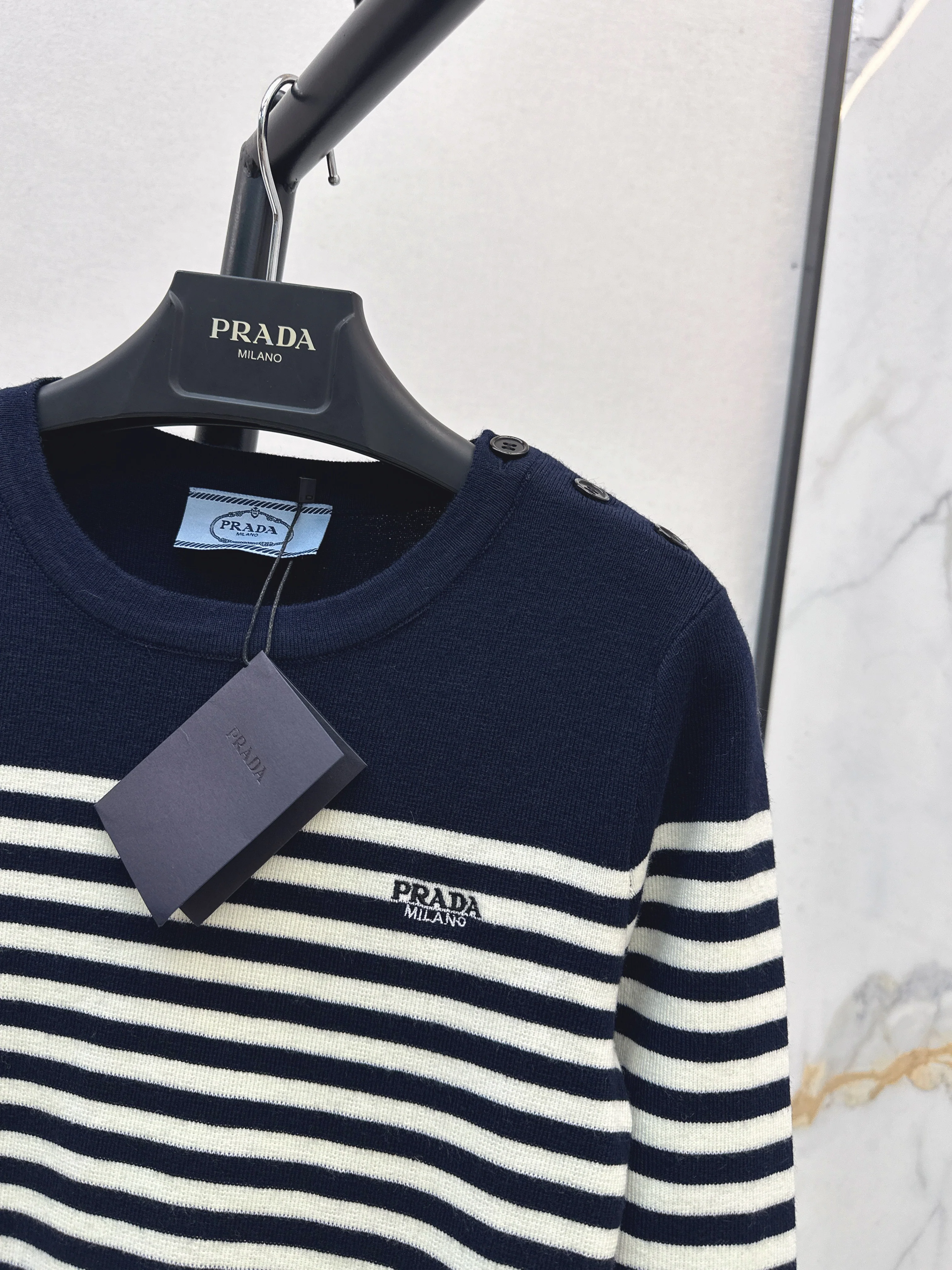 Prad 26ss stripe knitwear
