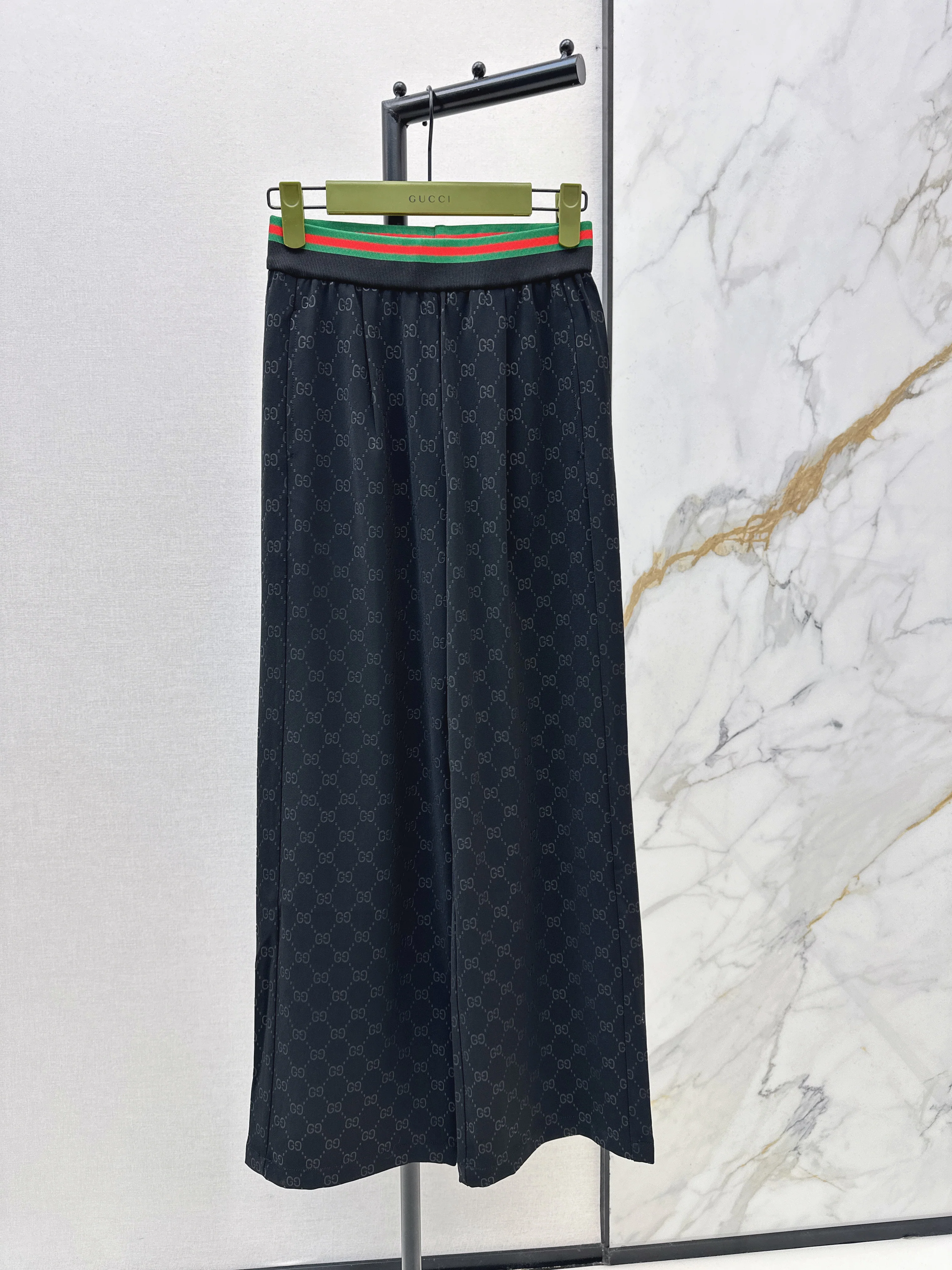 Gucc 26ss print wide-leg pants