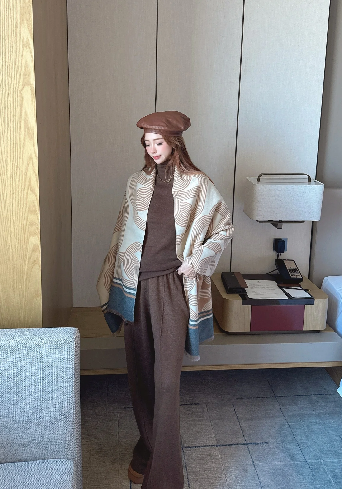 Herm 25fw base layer+shawl pants set