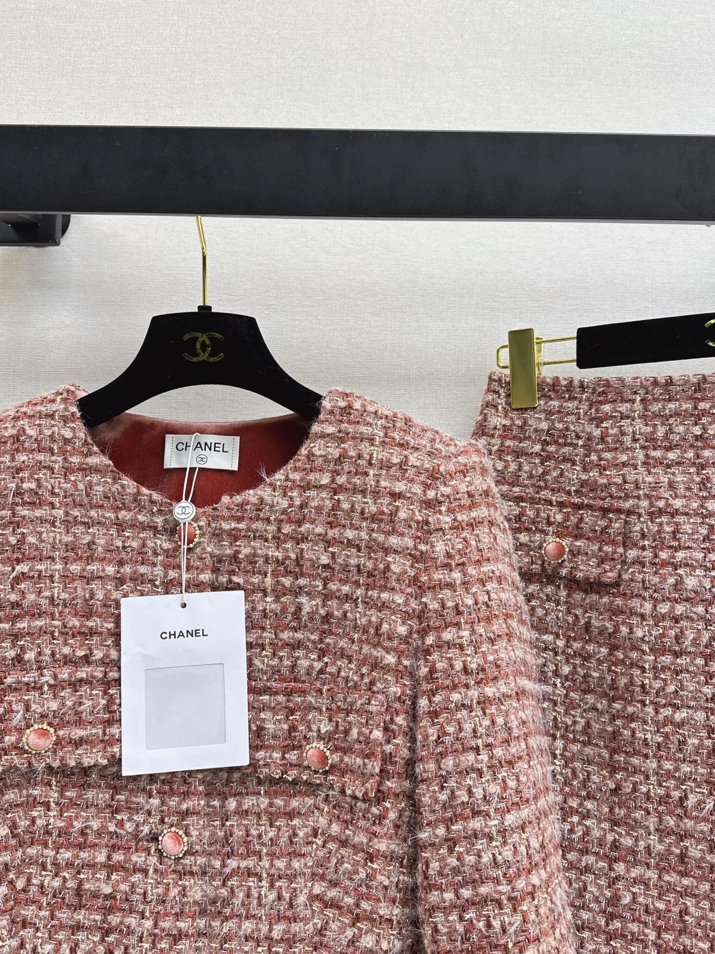 Chan 26ss woven jacket A-line skirts outfit sets