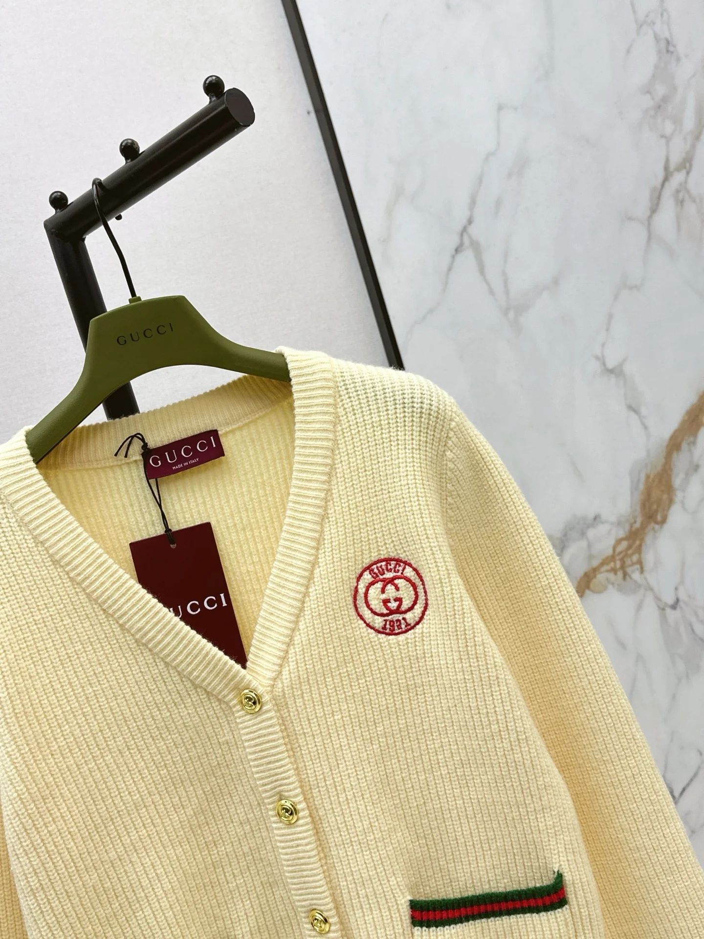 Gucc 25fw jacquard knit cardigan