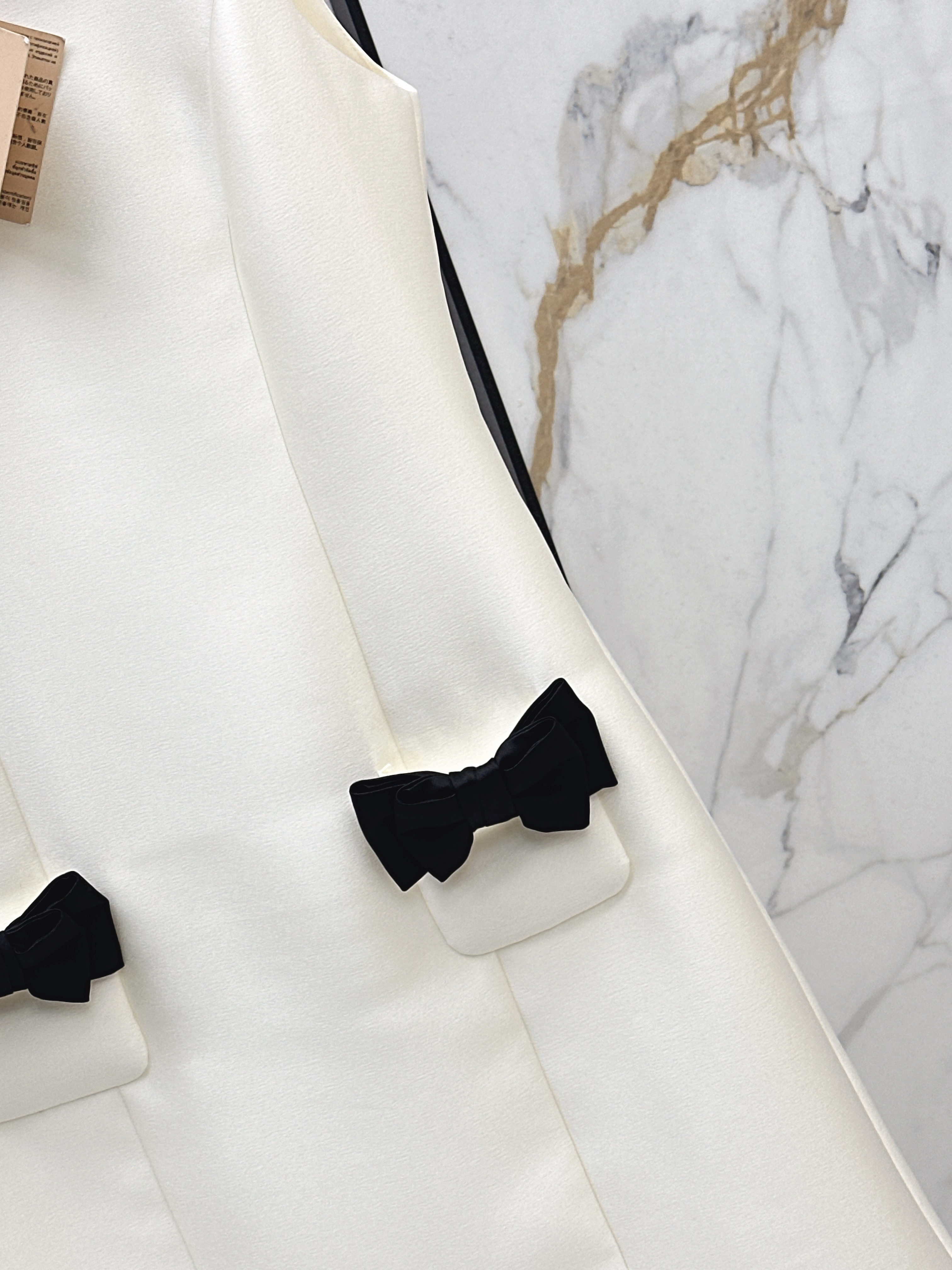 Miu 26ss bow sleeveless dress