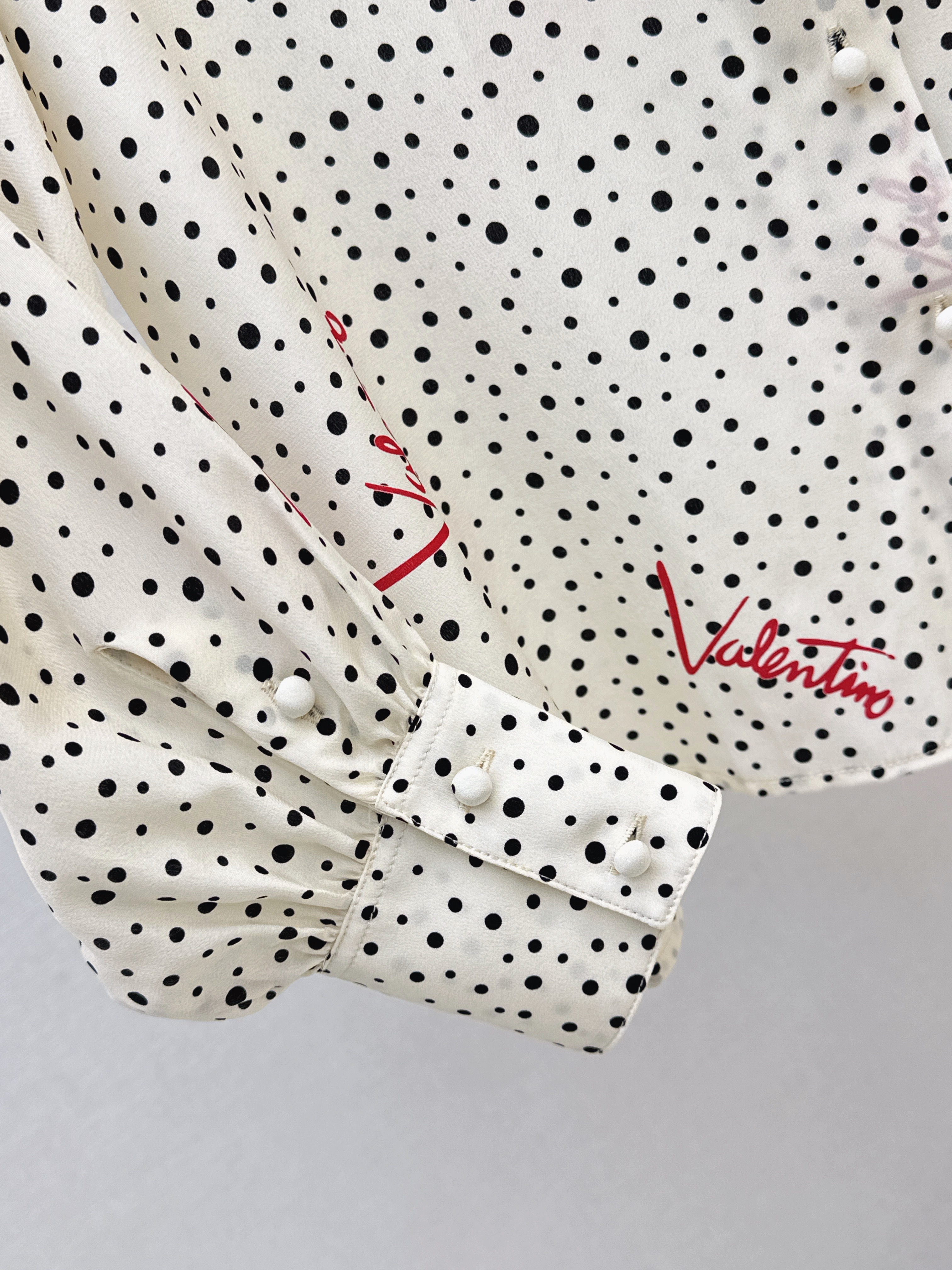 Valen 26ss print ribbon shirt
