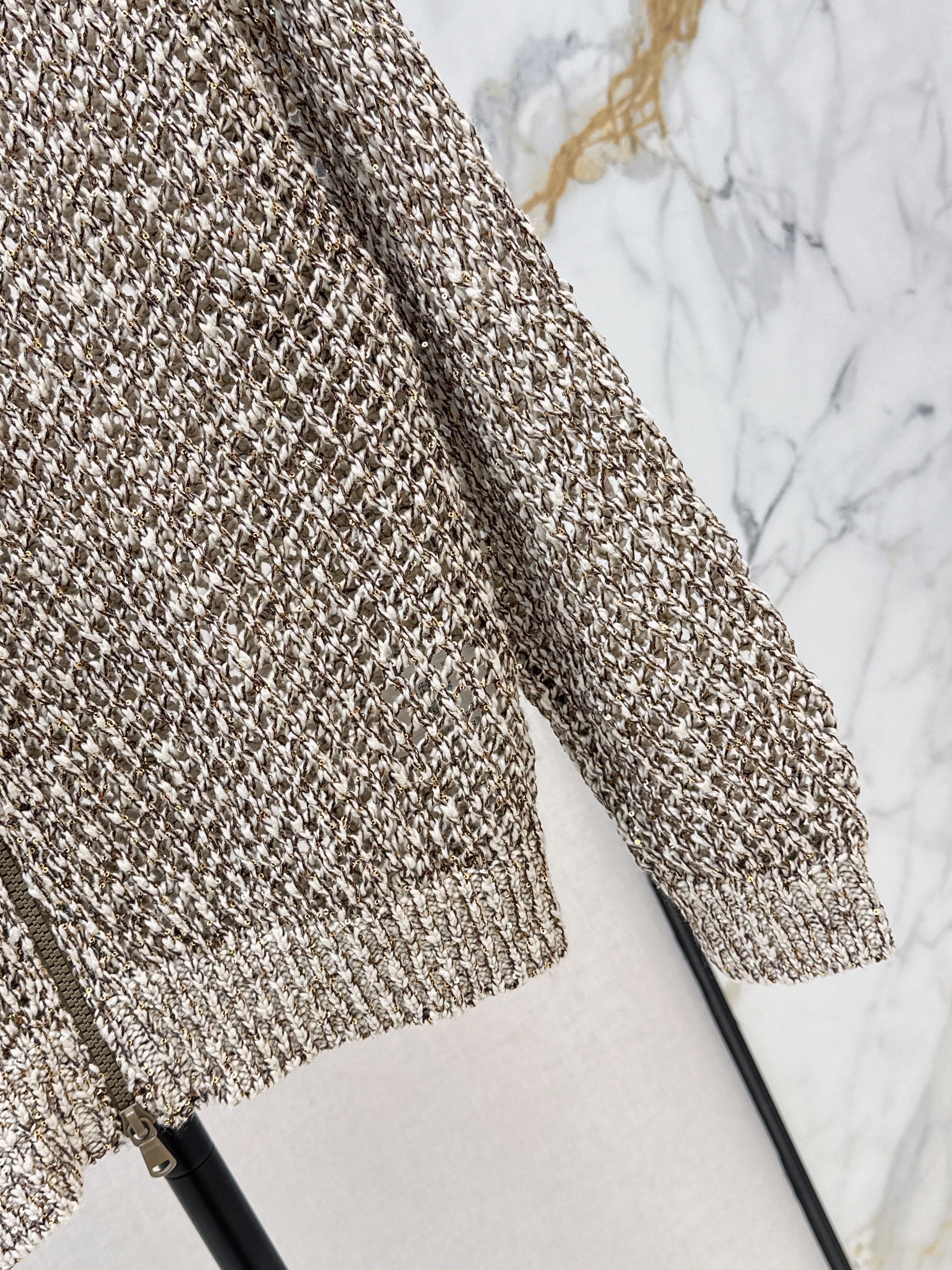 Brun 26ss hooded knit jacket