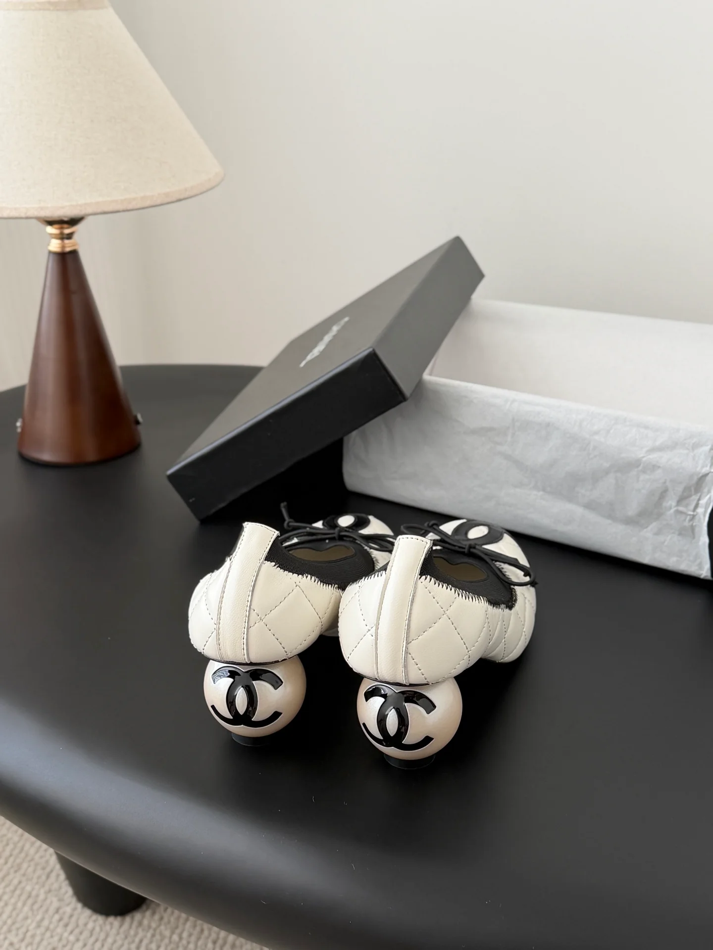 Chan 25k chunky heel ballerina shoes