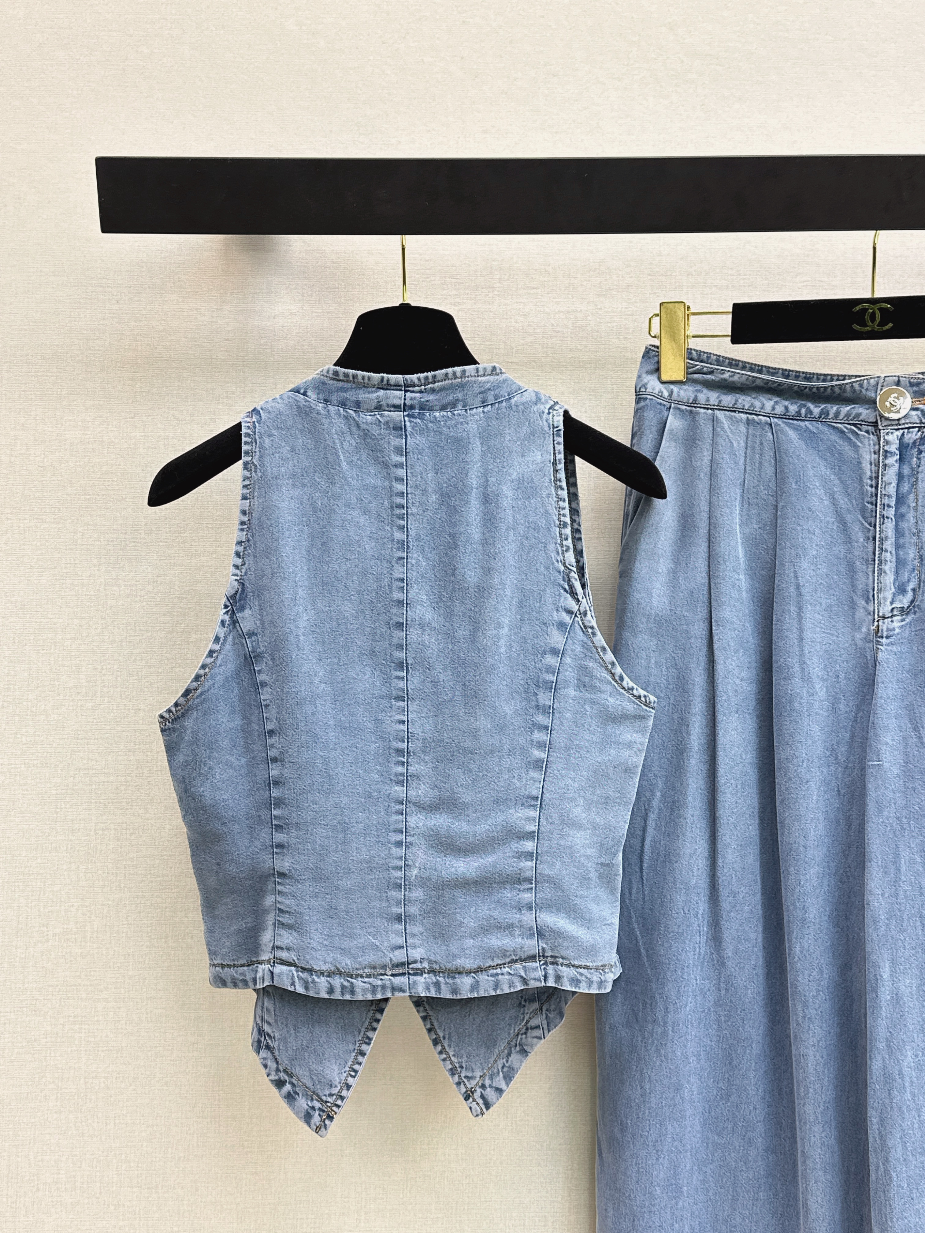 Chan 26ss denim outfit sets