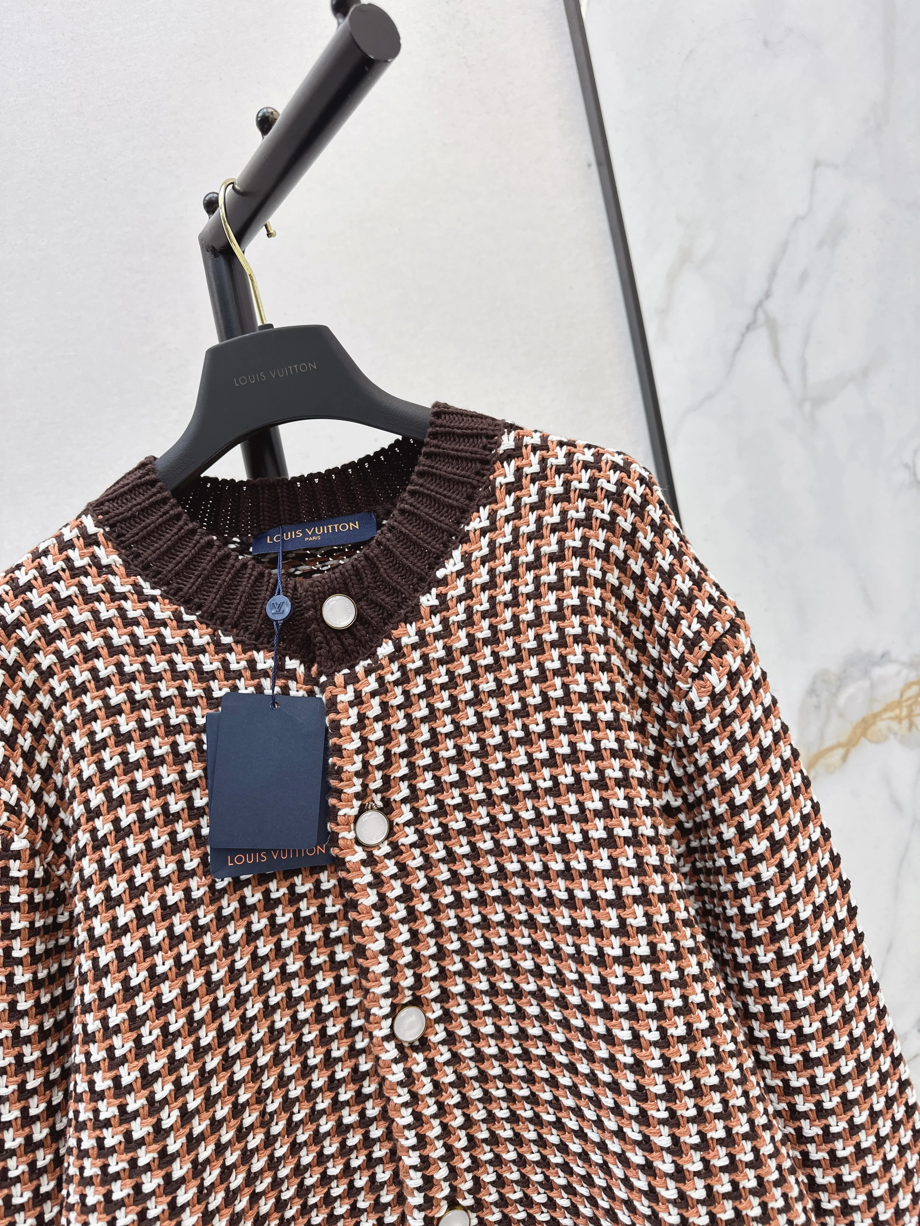 Louis 26ss houndstooth cardigan