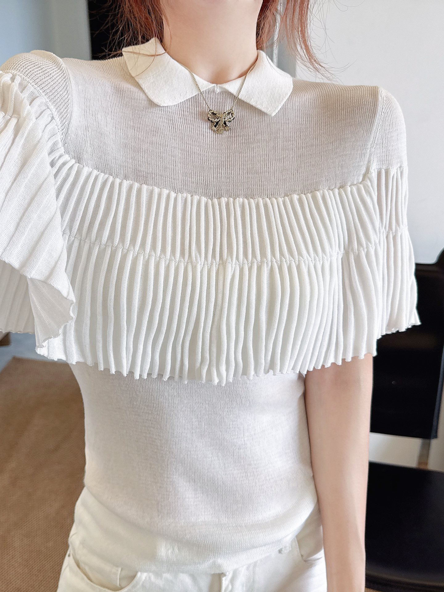Miu 26ss cape knitswear