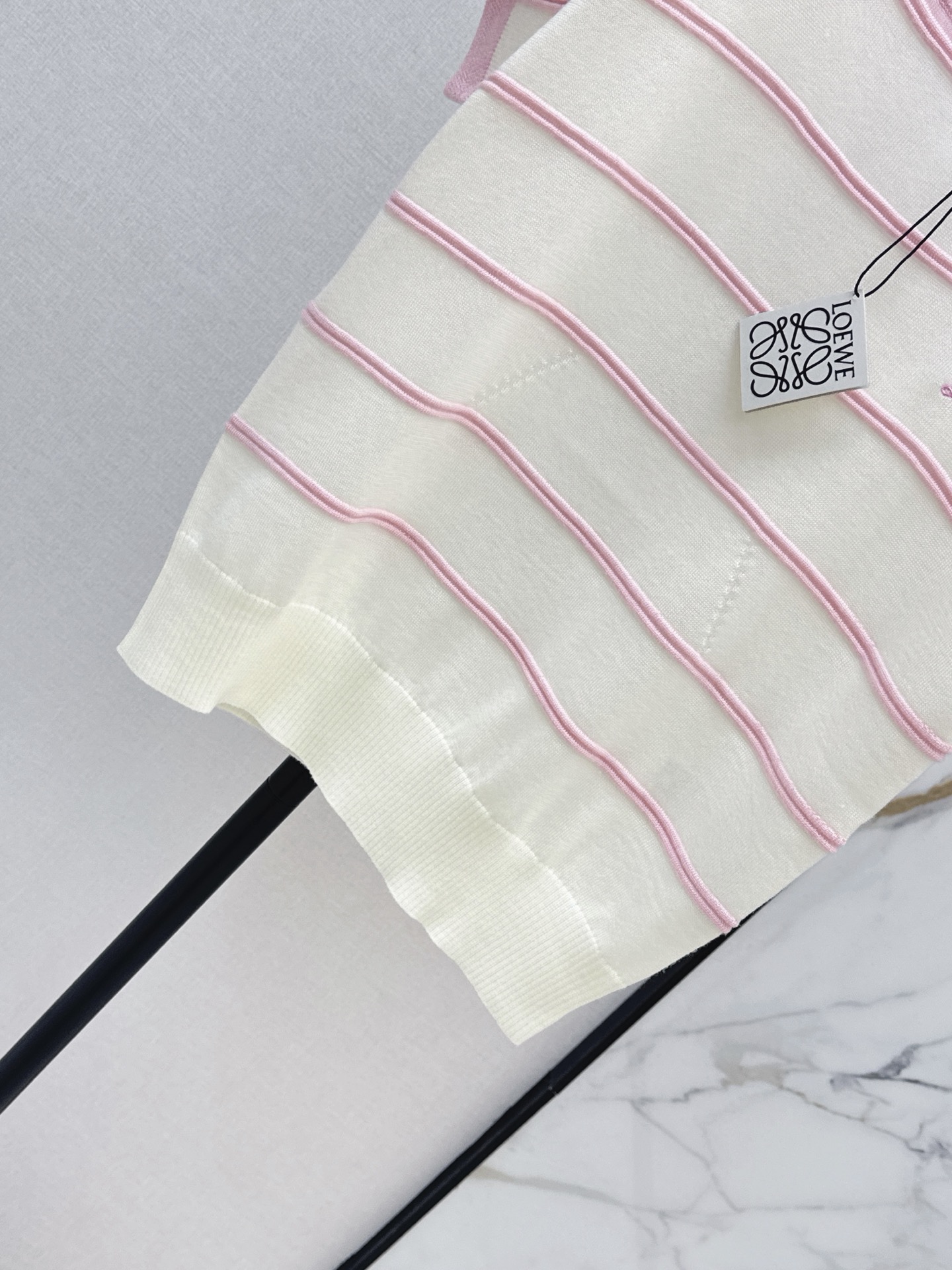 Loe 26ss stripe knit sweater