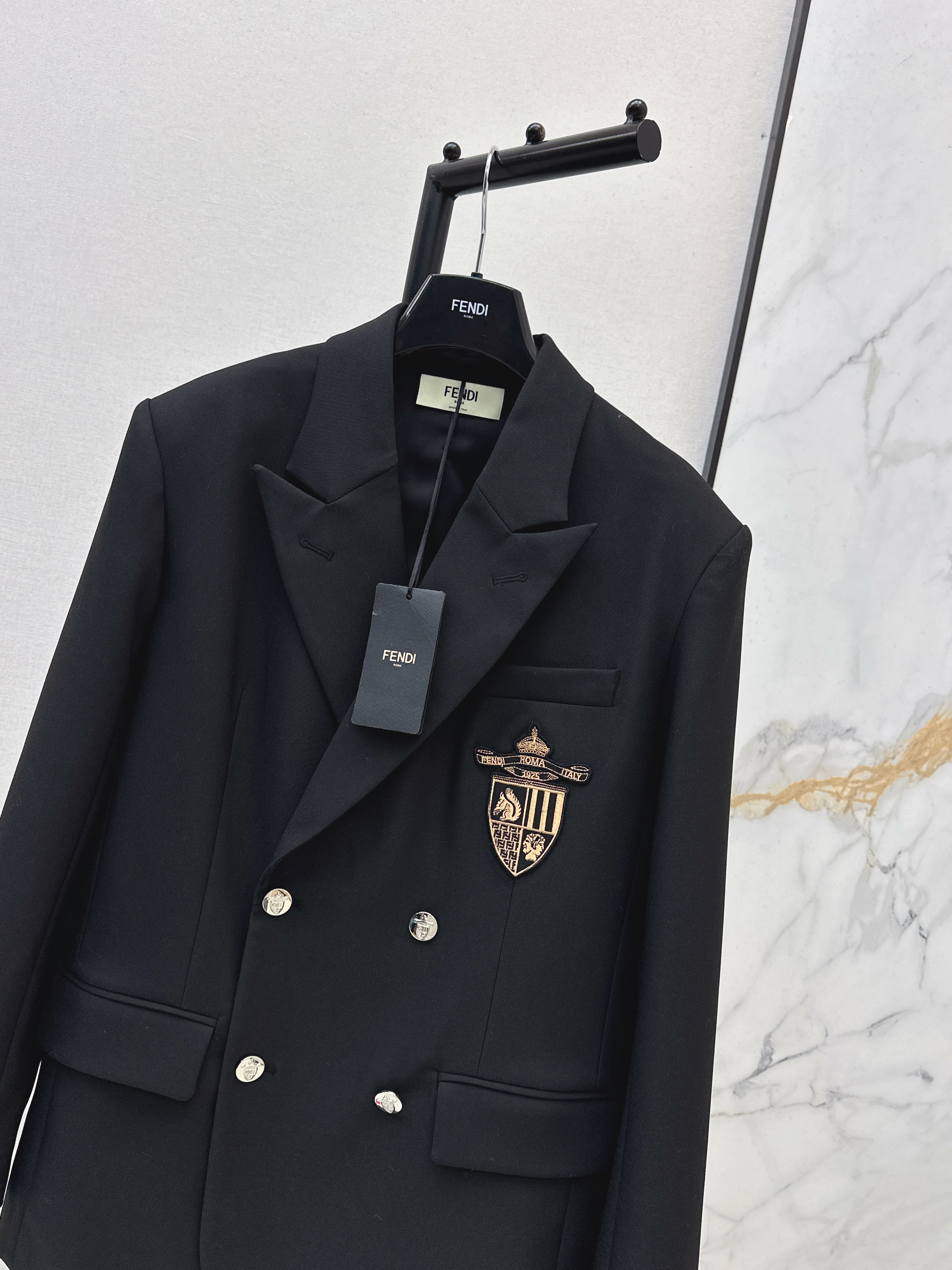 Fen 26ss embroidery blazer