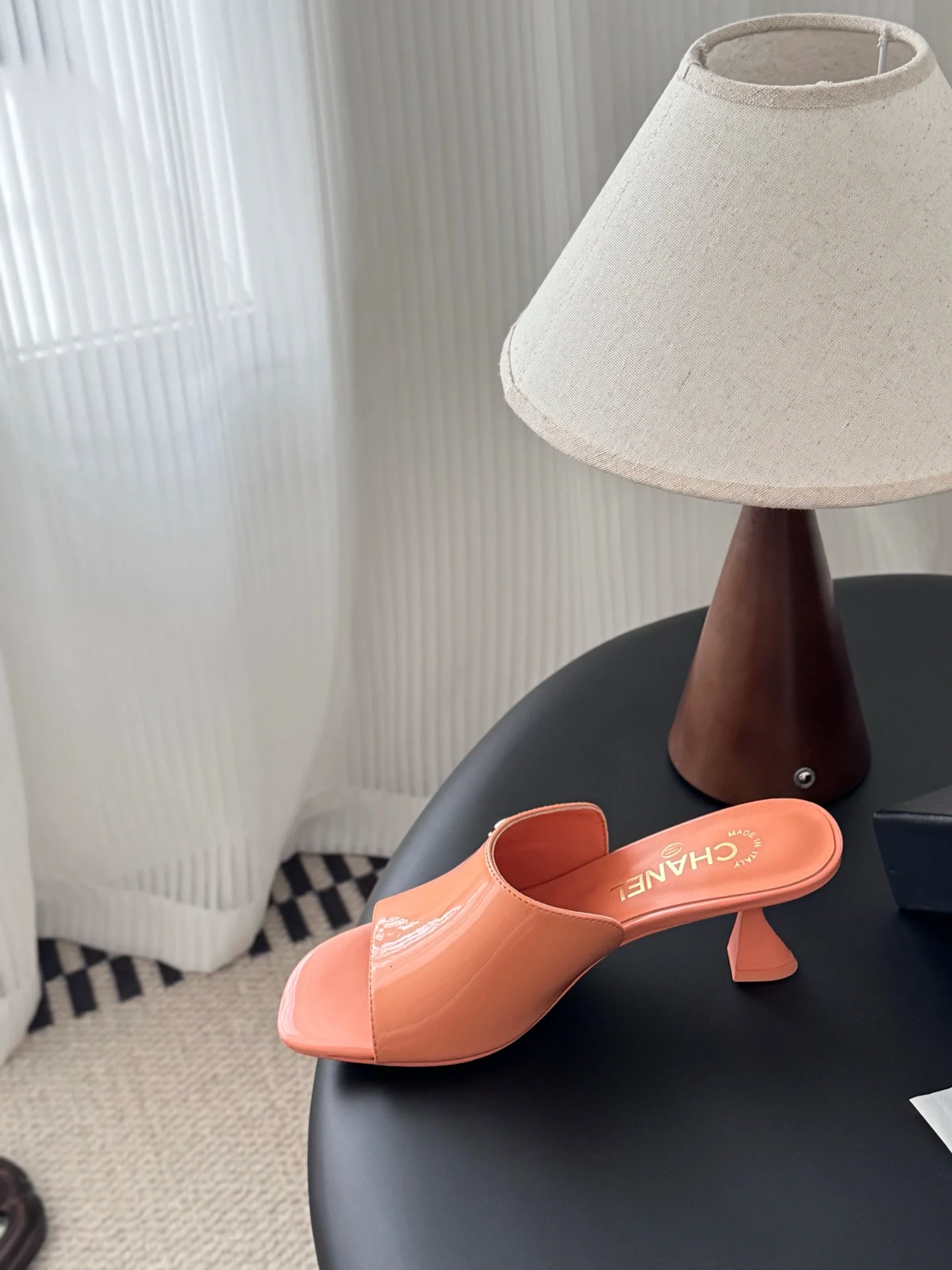 Chan 25fw kitten slides sandals