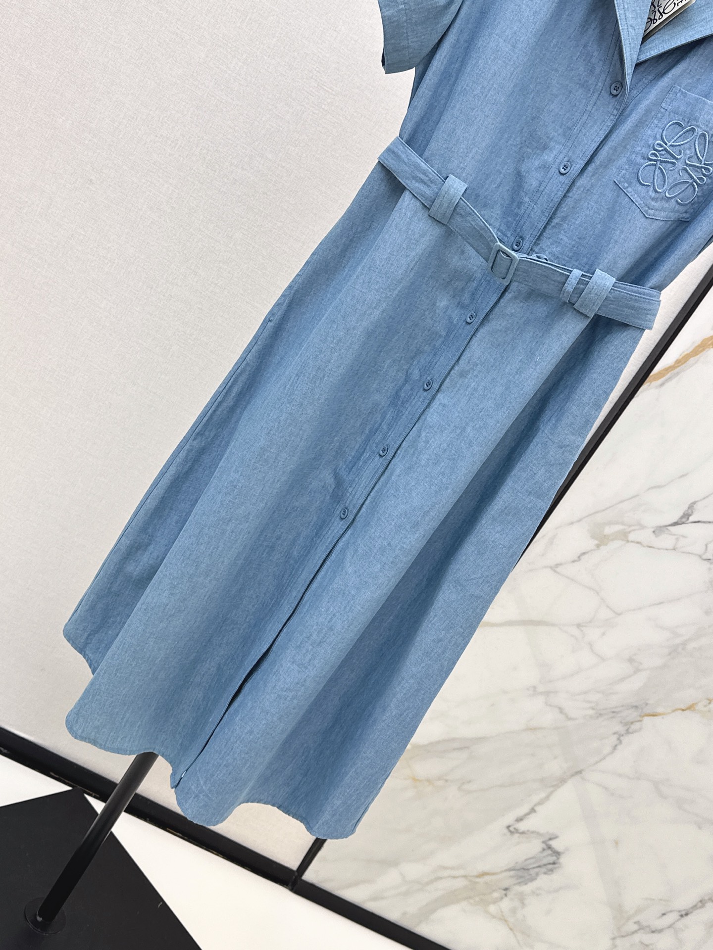 Loe 26ss denim shirt dress