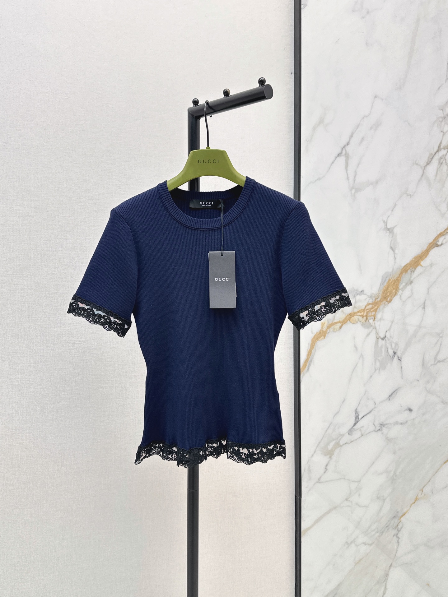 Guc 26ss lace contract knitwear