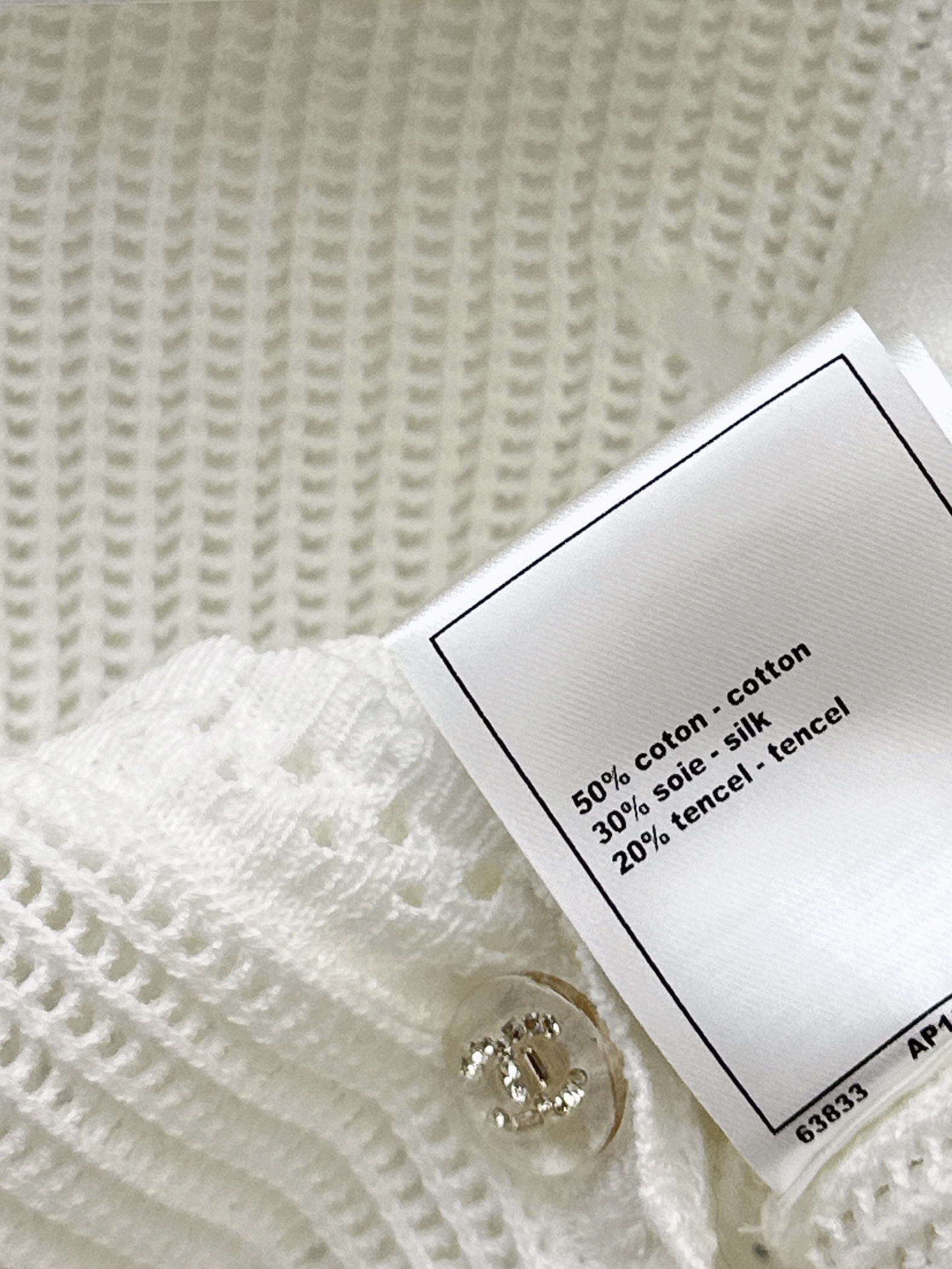 Chan 26ss hollow knit vest top
