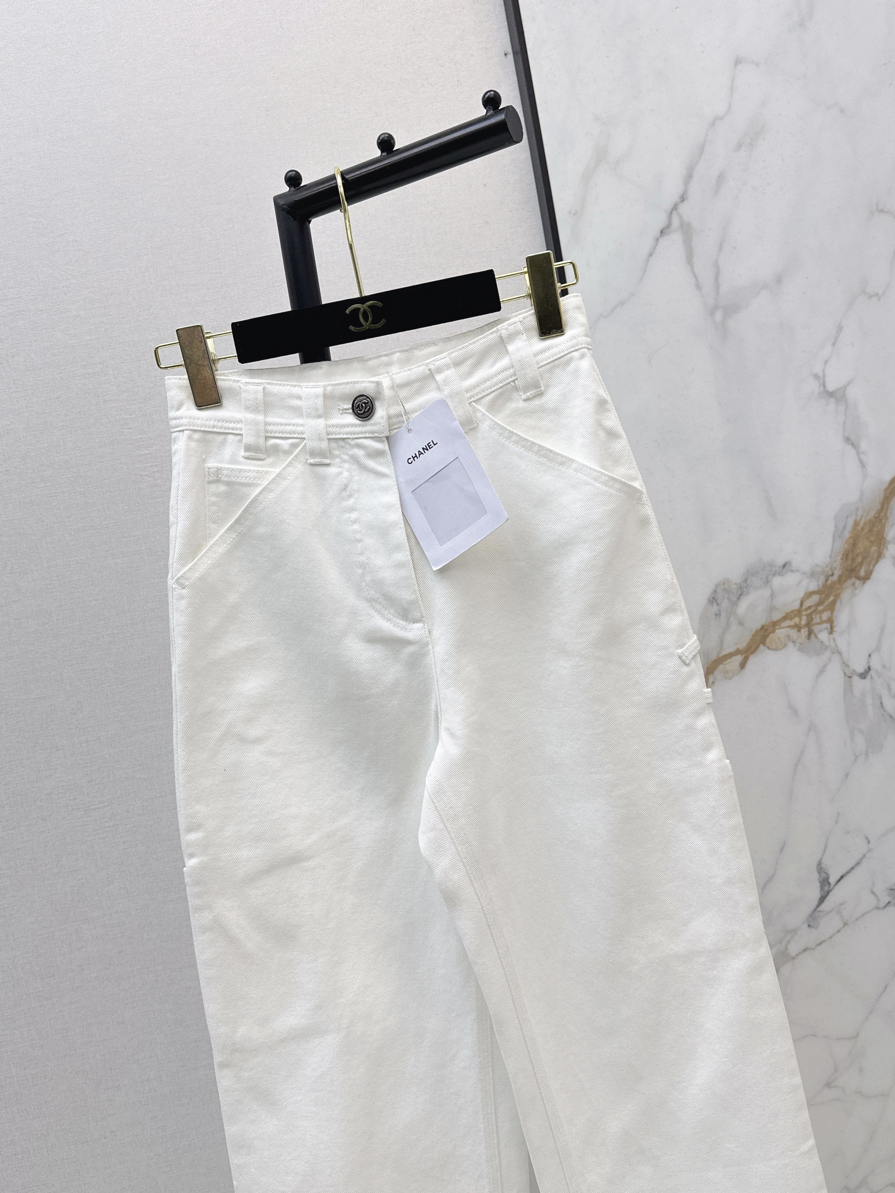 Chan 26ss wige-leg jeans