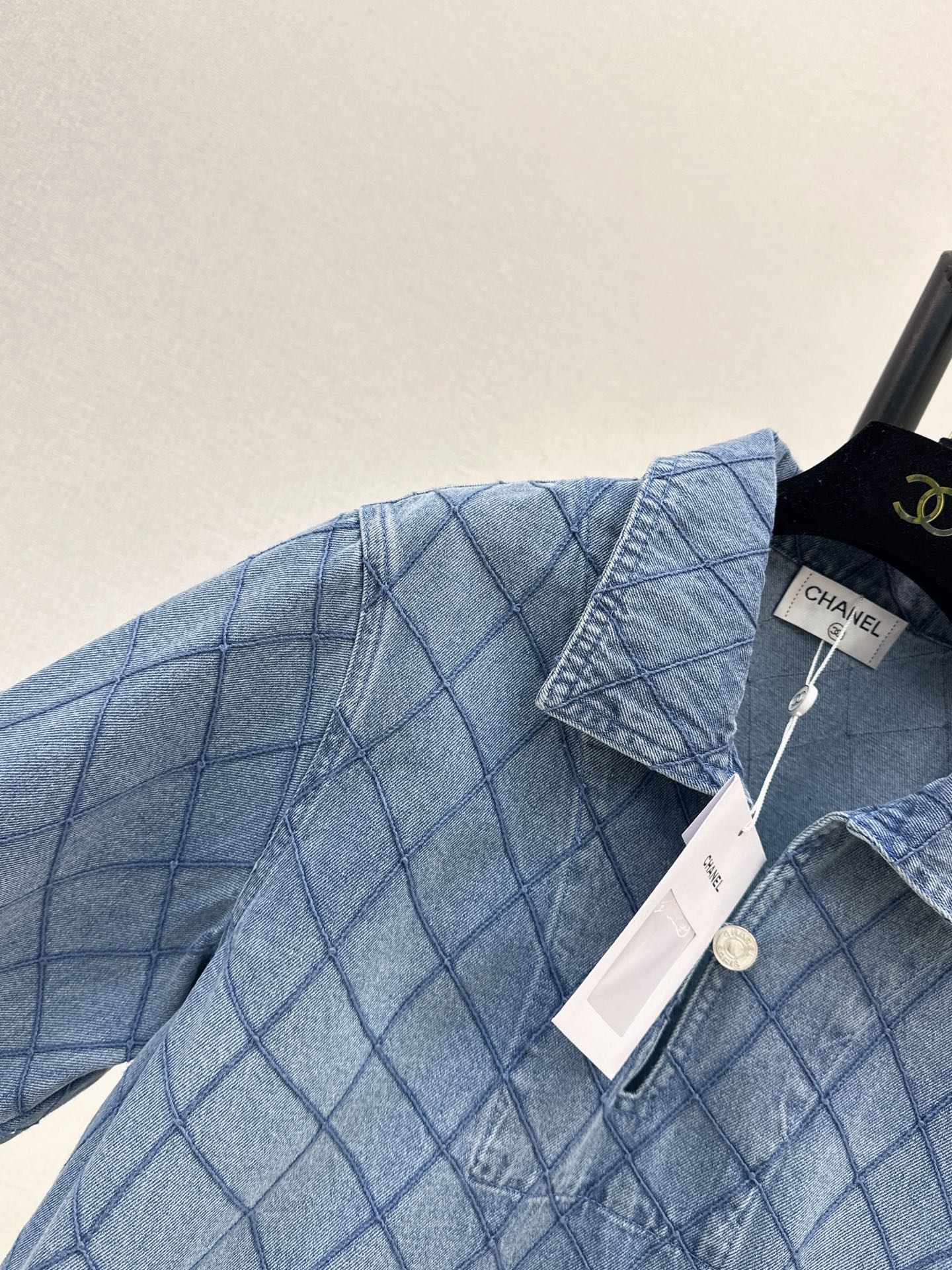 Chan 26ss embroidery denim top