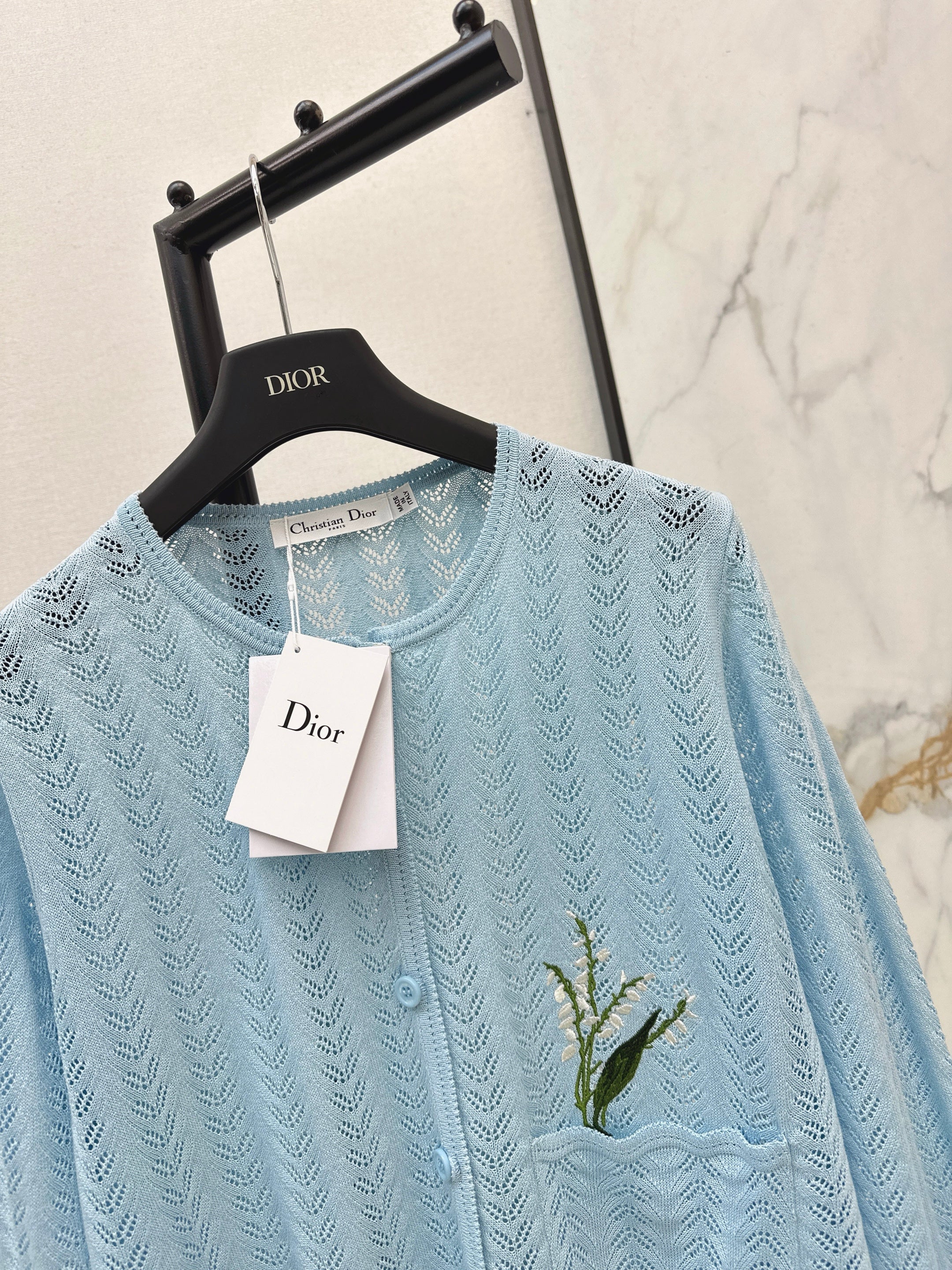 CD 26ss hollow knitted cardigan