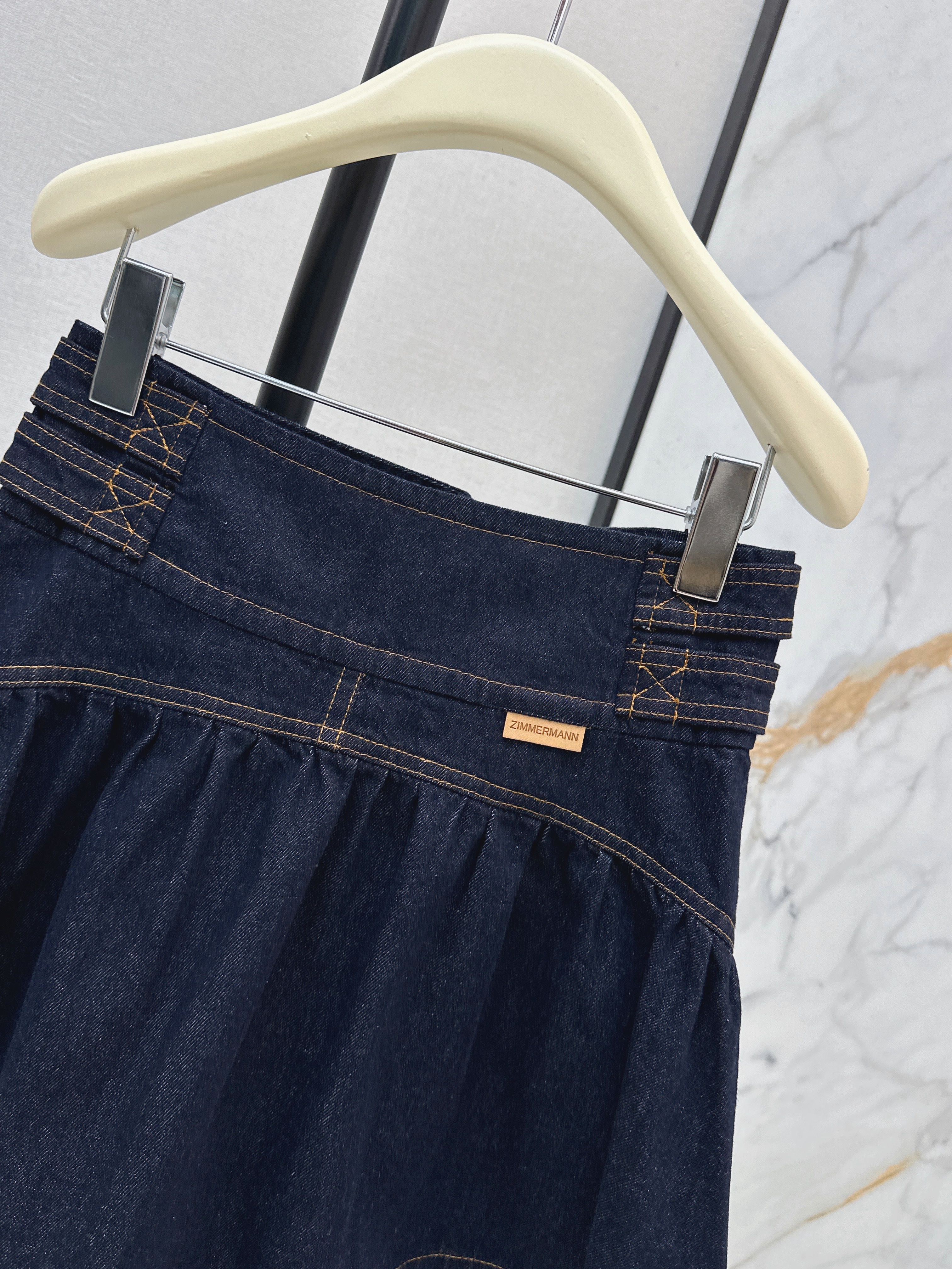 Zimm 26ss A-line denim skirt
