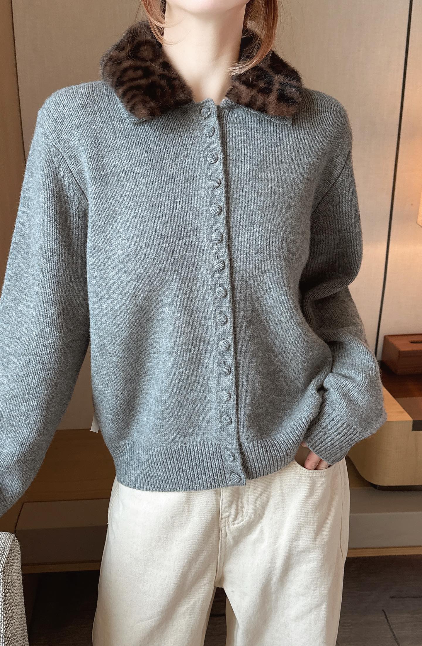 Miu 25fw wool cardigan