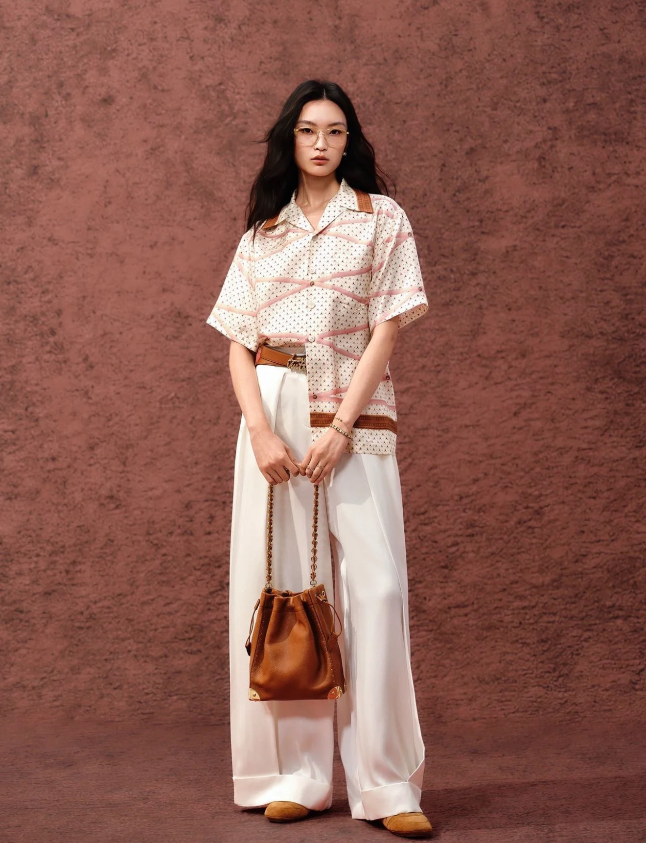 Loui 26ss print silk outfit sets