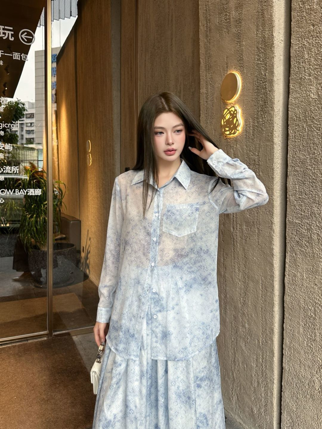 Loui 26ss gradient print shirt