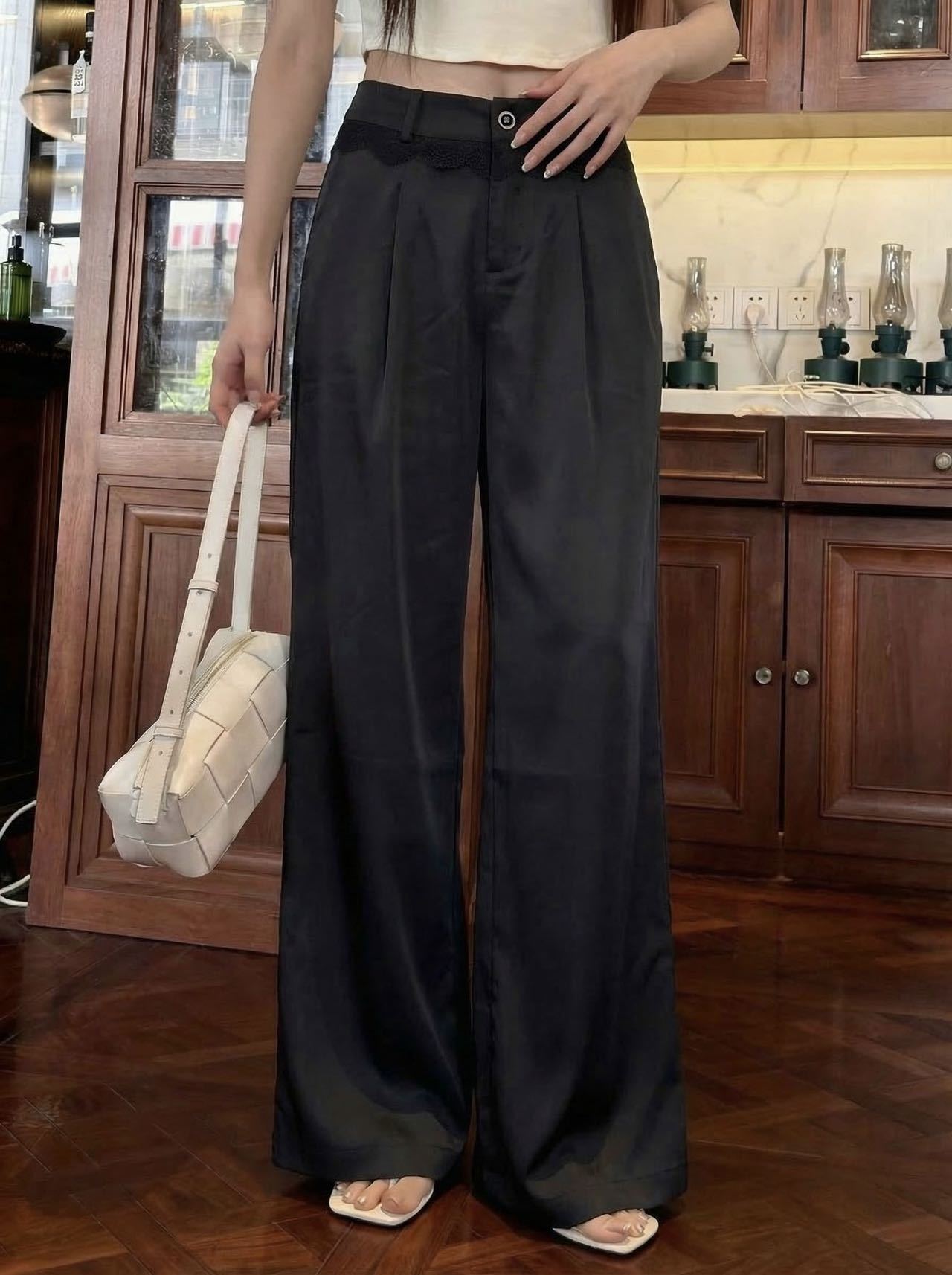 Chan 26ss contract lace pants