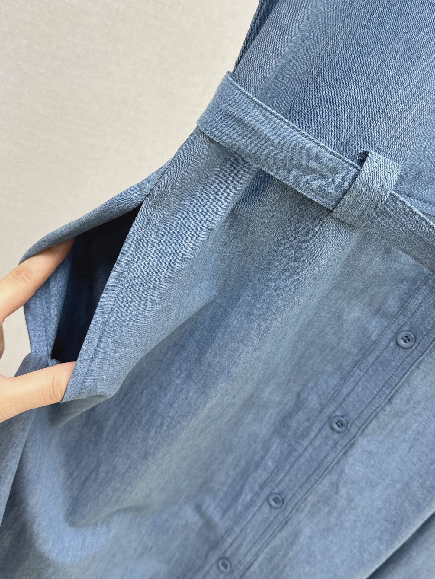 Loe 26ss denim shirt dress
