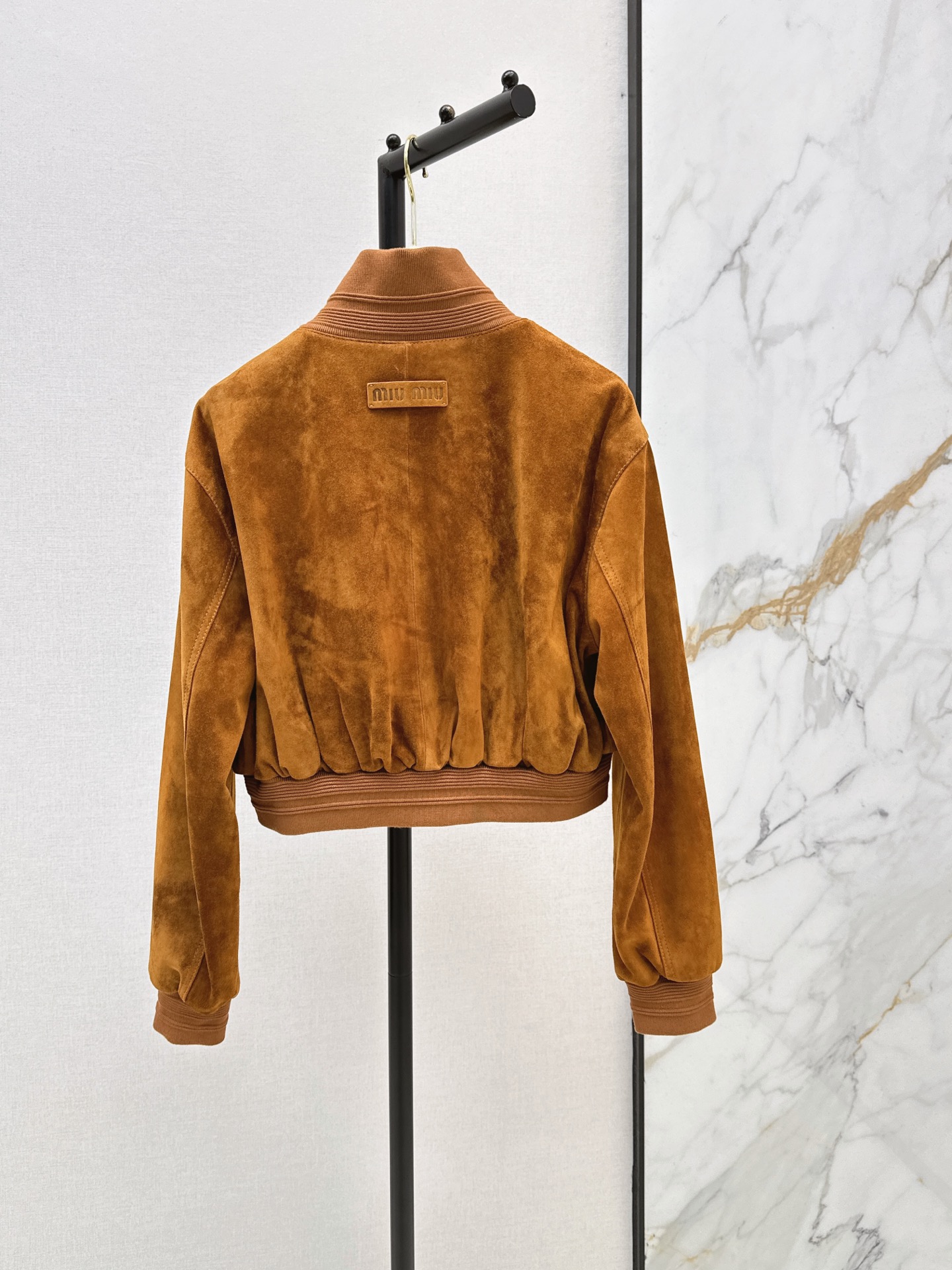 Miu 26ss suede cropped jacket