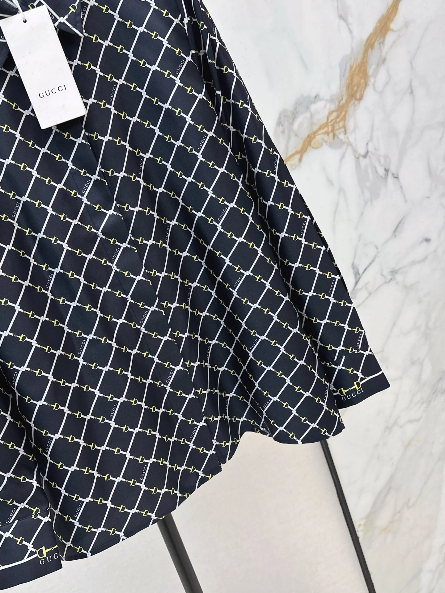 Gucc 26ss check print shirts