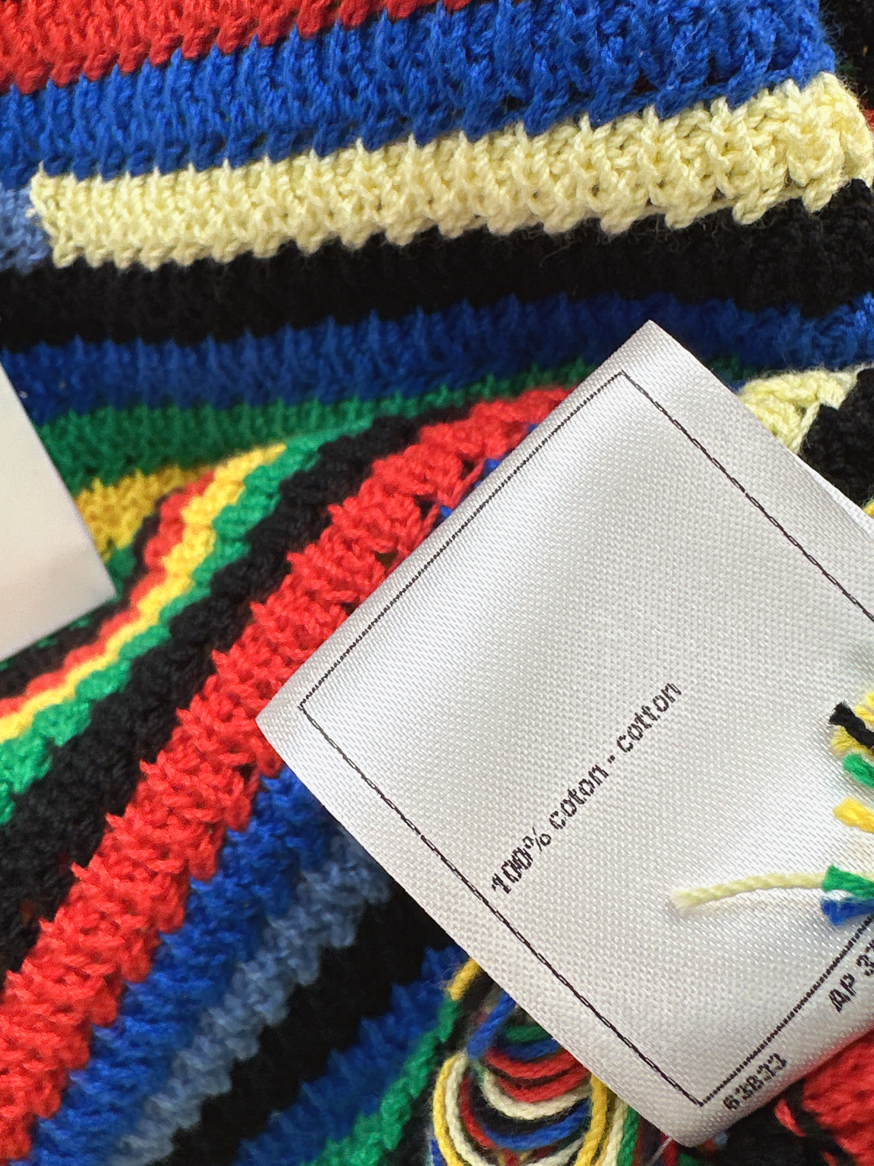 Chan 26SS Striped Crochet Knit Tank Top