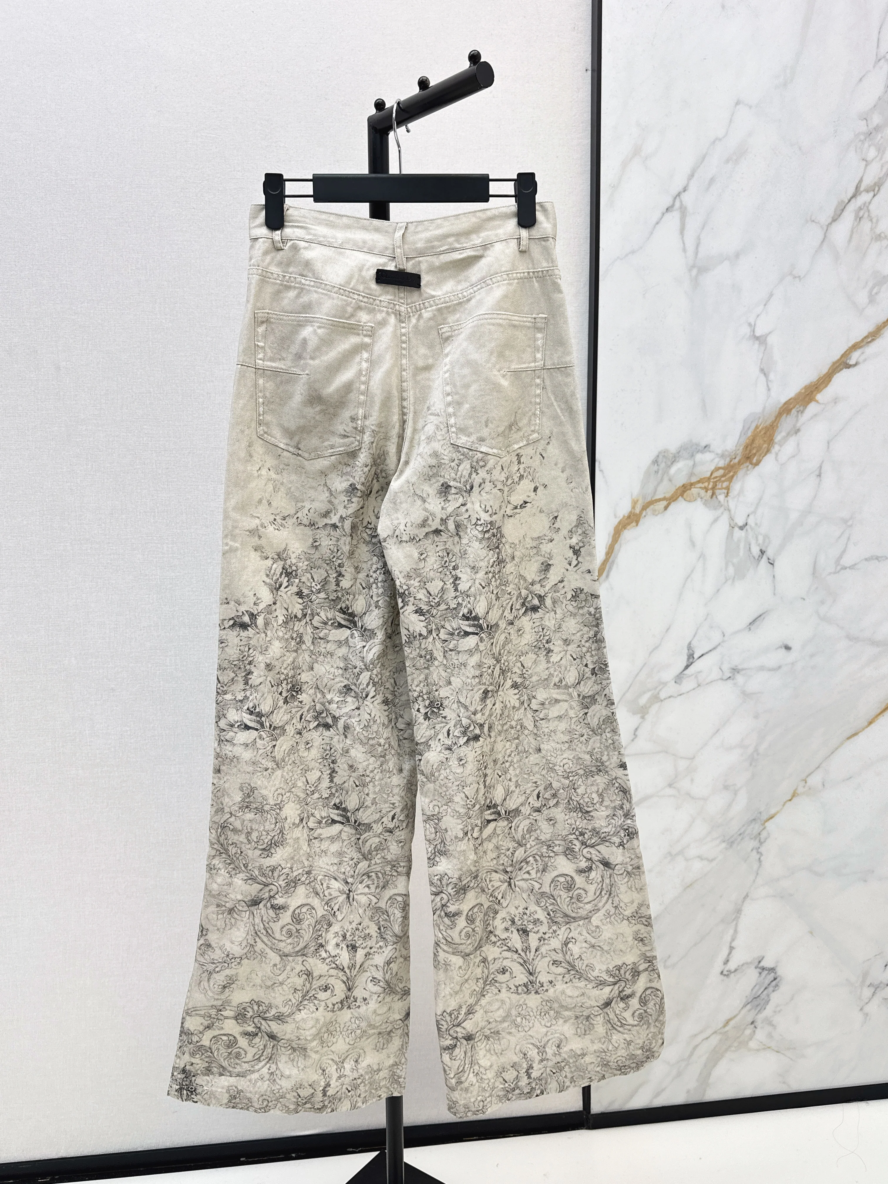 CD 26ss print denim pants