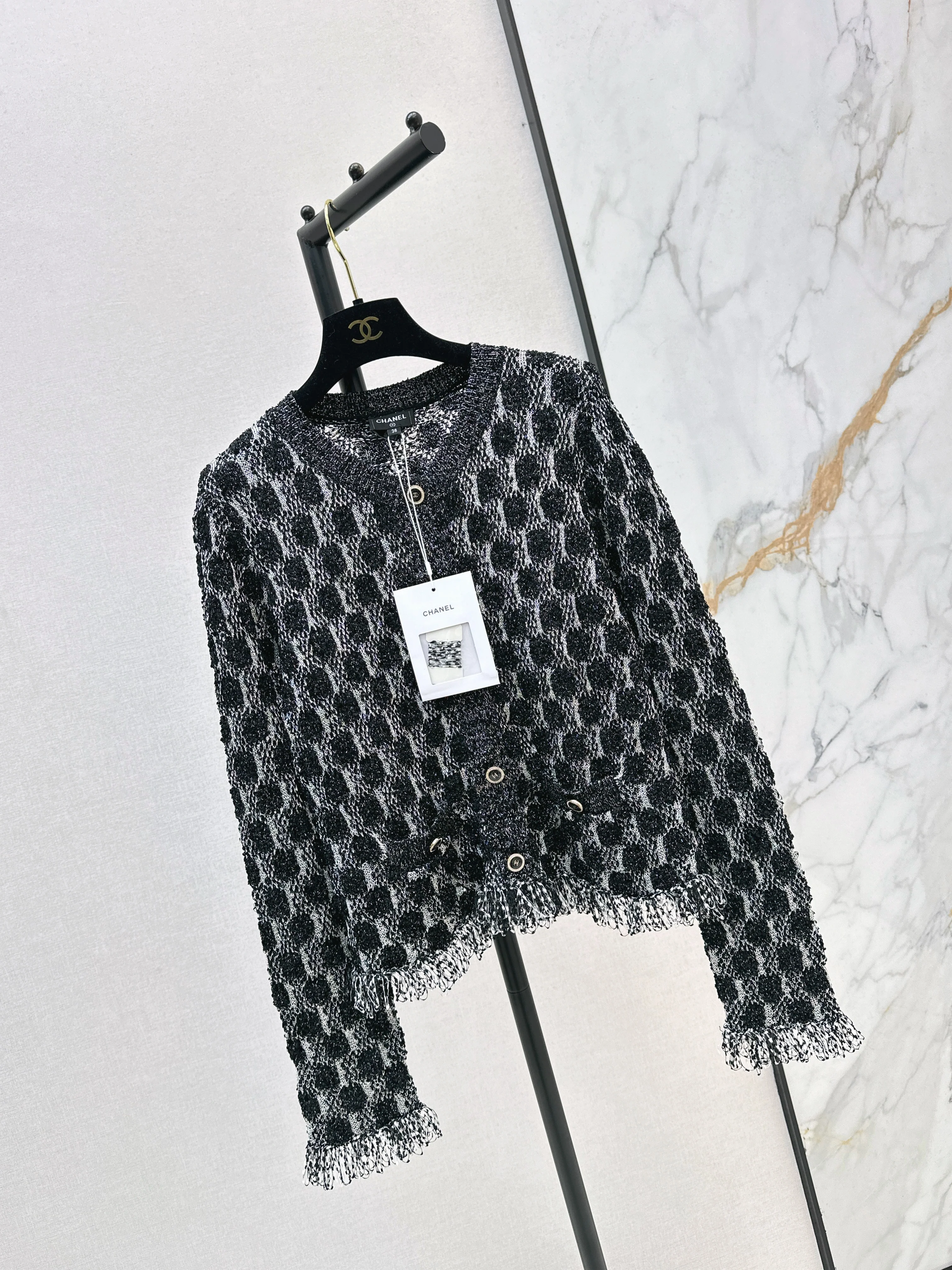 Chan 26ss tassel cardigan