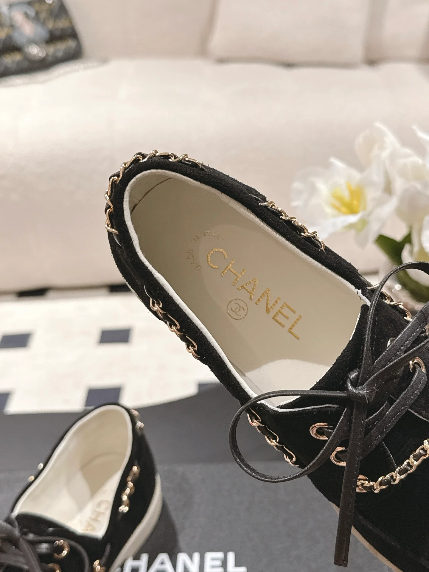 Chan 25fw suede loafers shoes