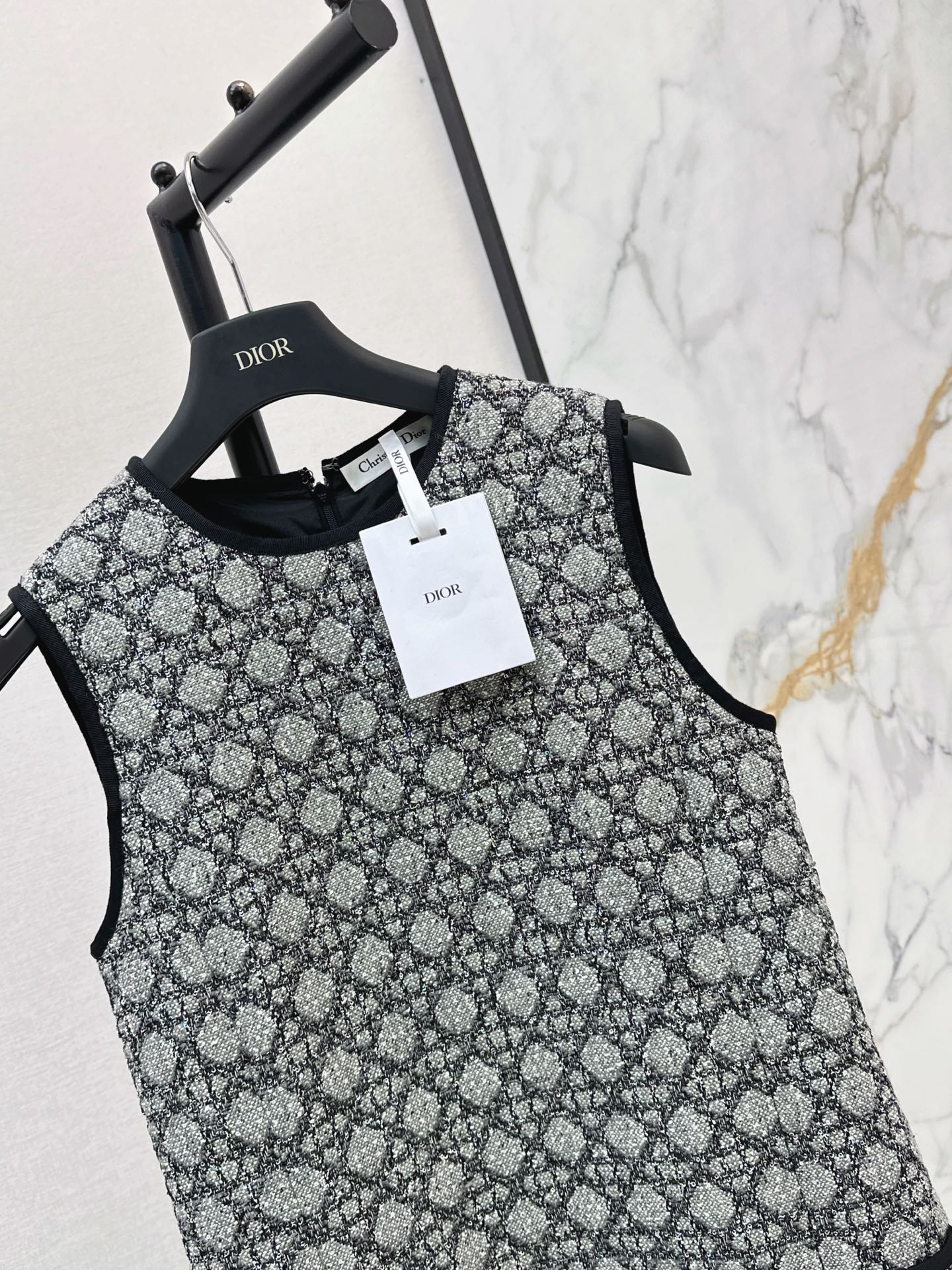 CD 26ss rhinestone tweed dress