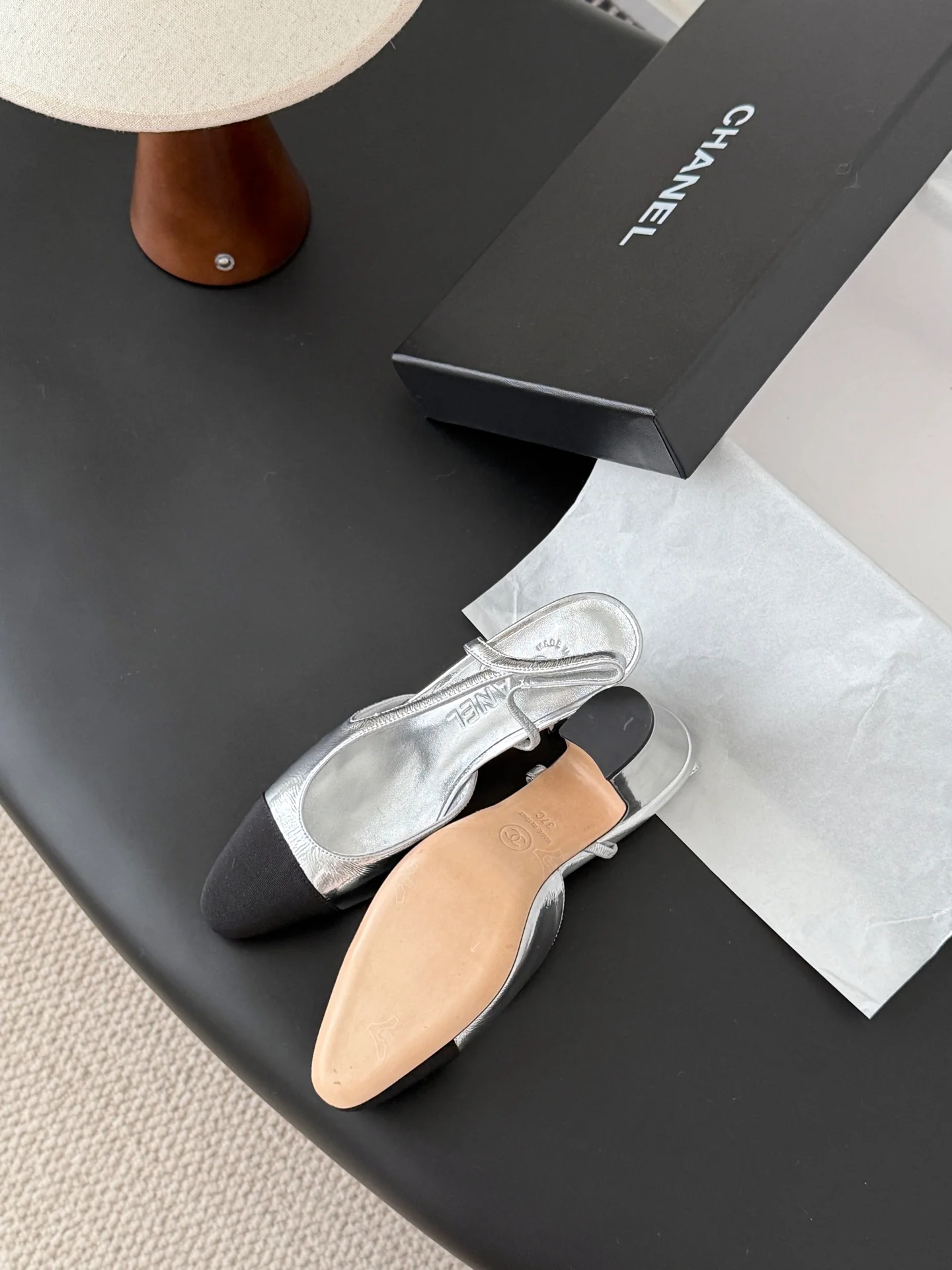 Chan 25fw slingback chunky heel