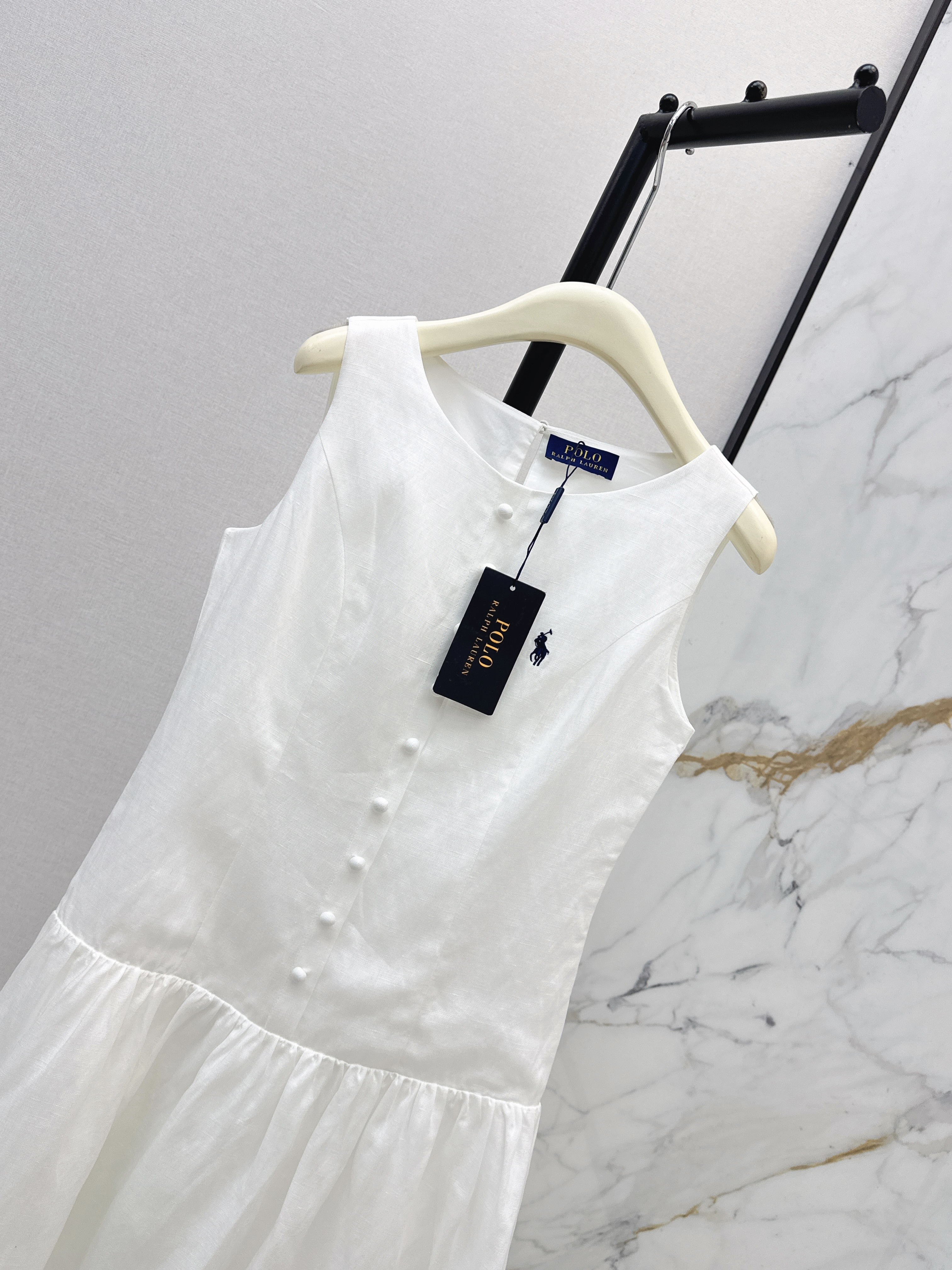 Ralp 26ss embroidery sleeveless dress
