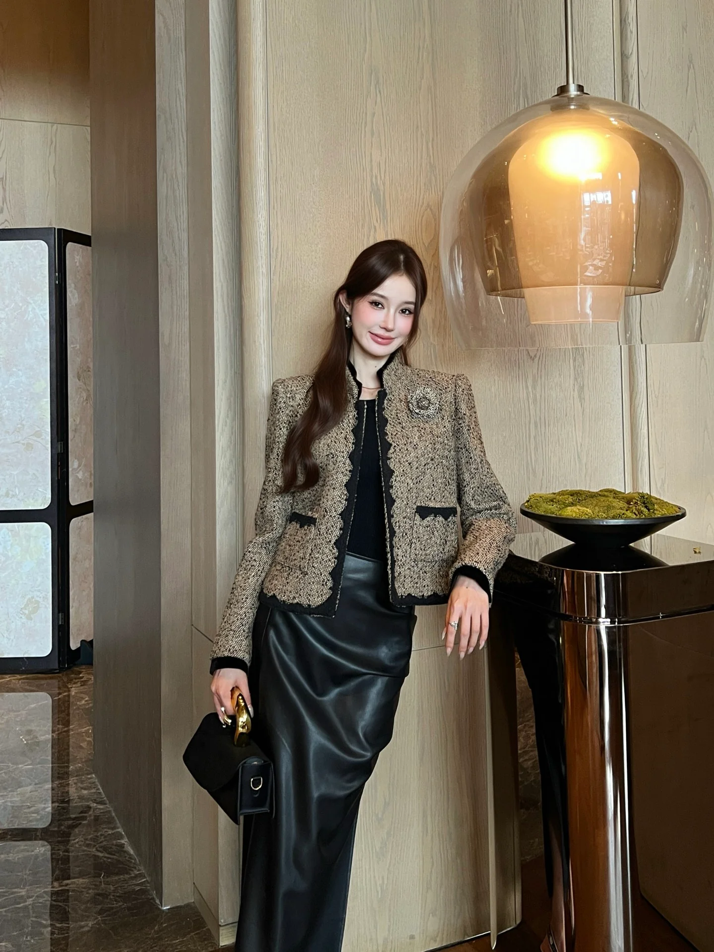 Chan 26ss woven tweed jacket