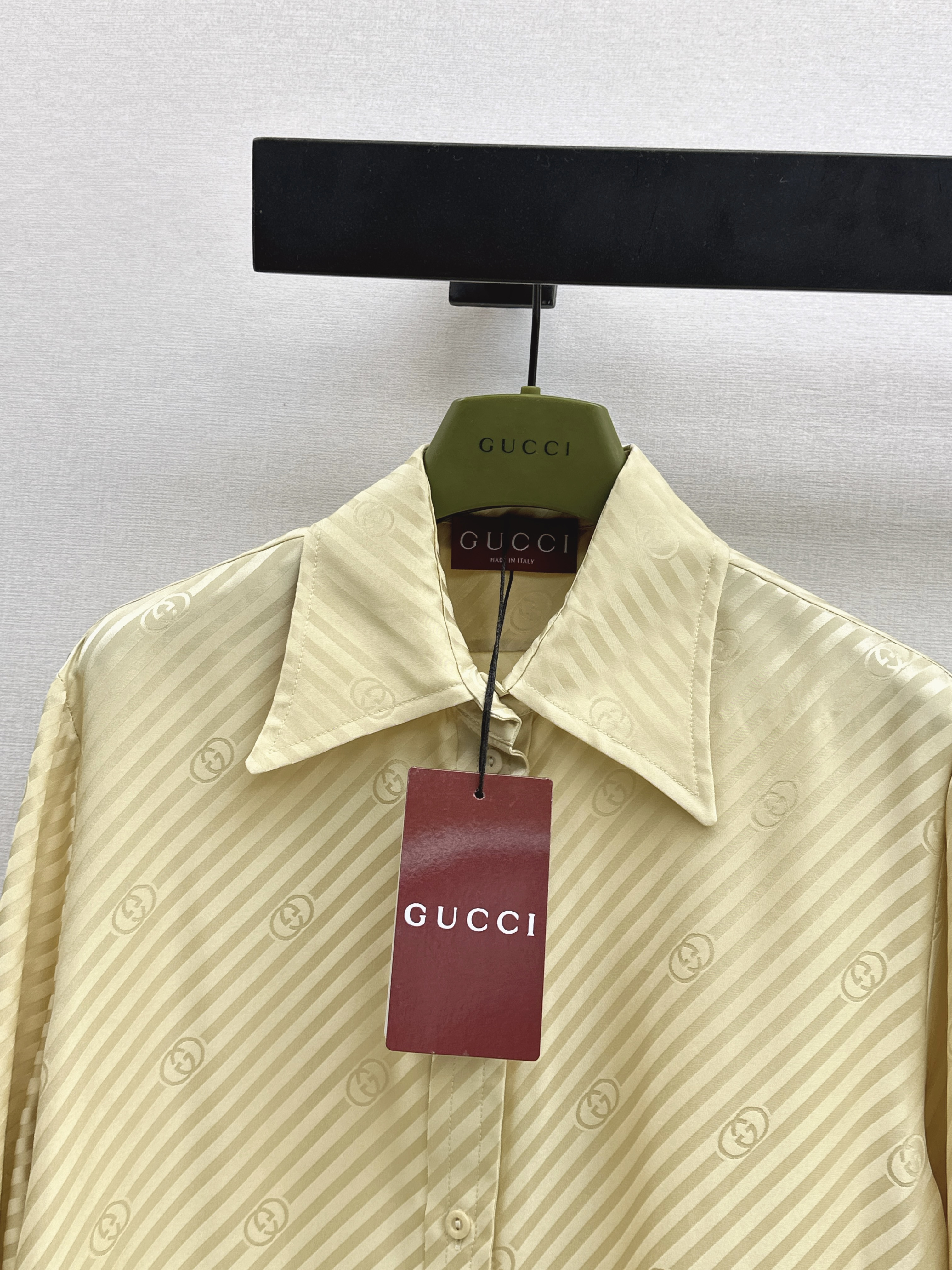 Guc 26ss jacquard silk shirts