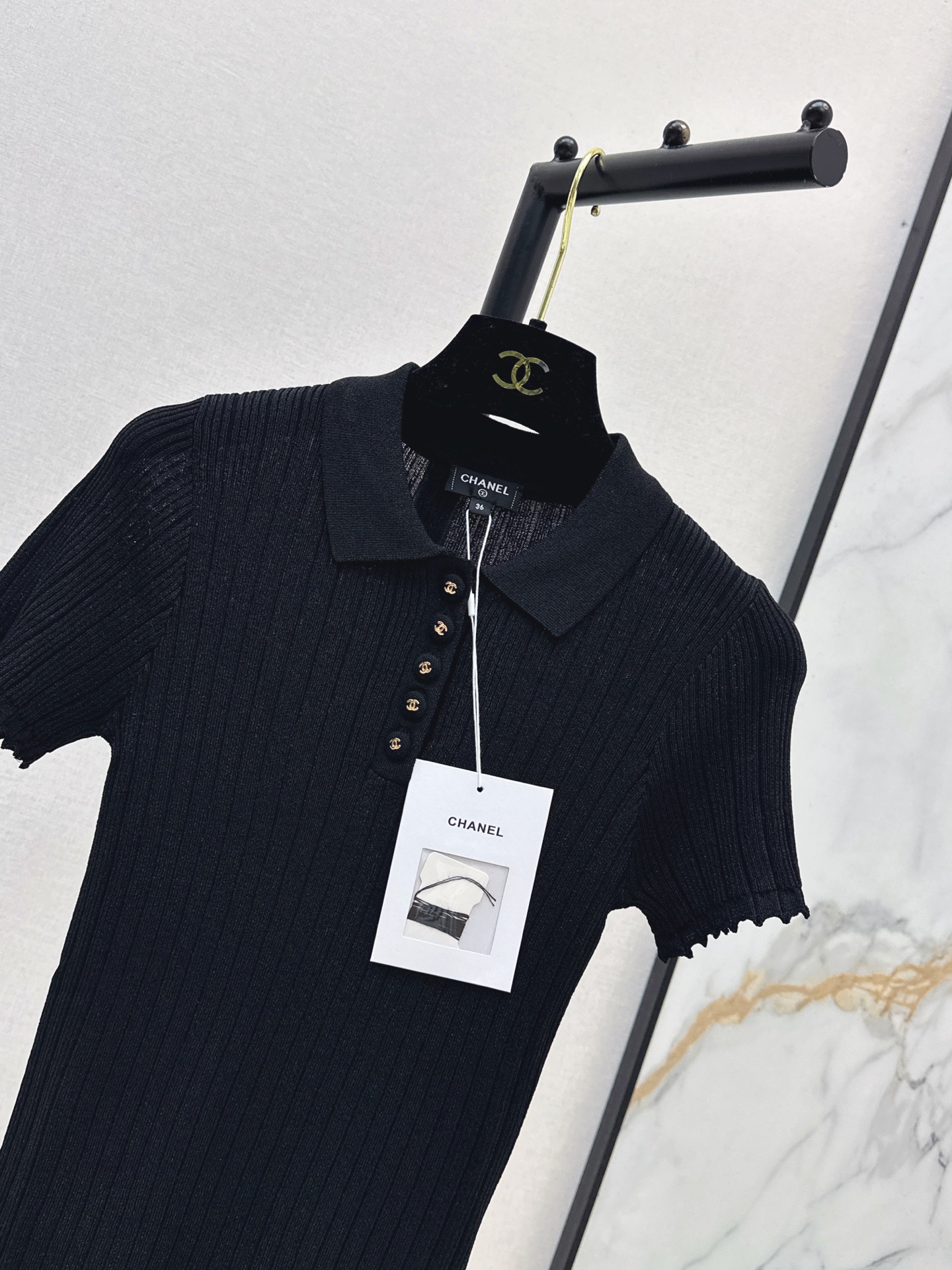 Chan 26ss knit polo shirt