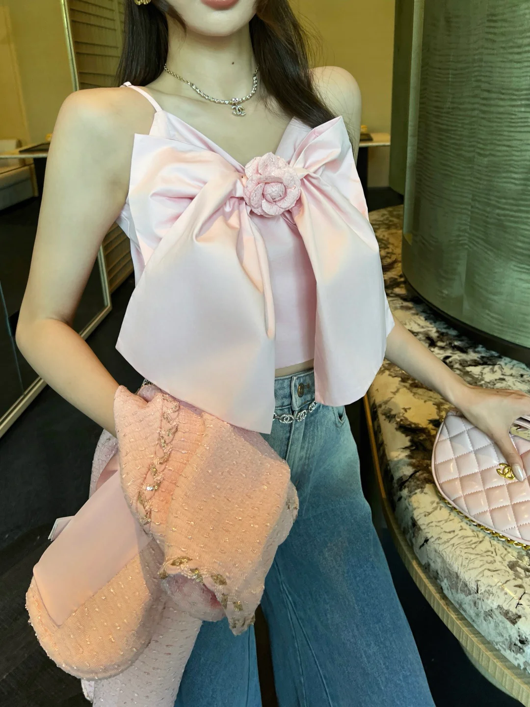 Chan 26ss bow camisole