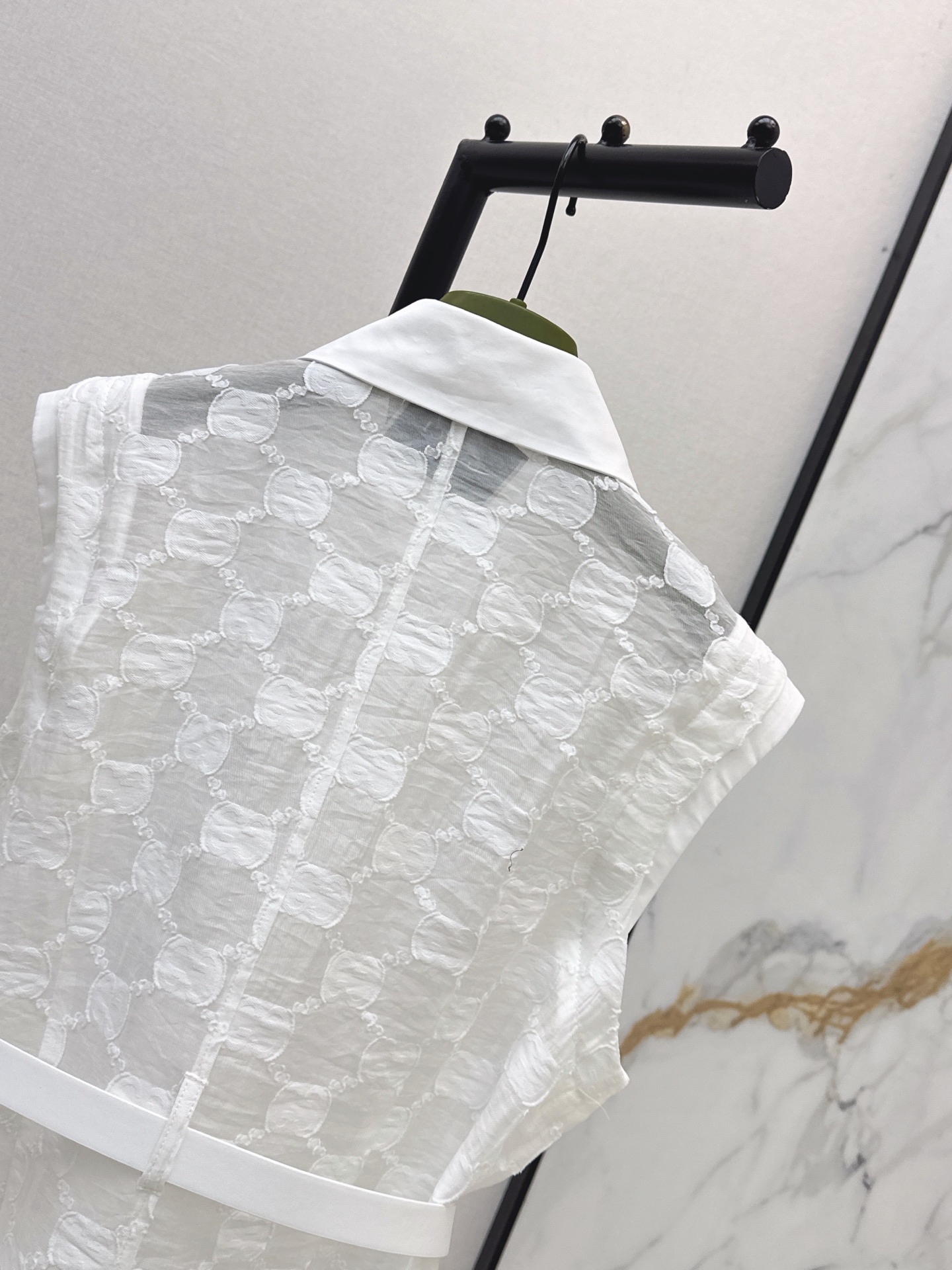 Guc 26ss sleeveless jacquard dress