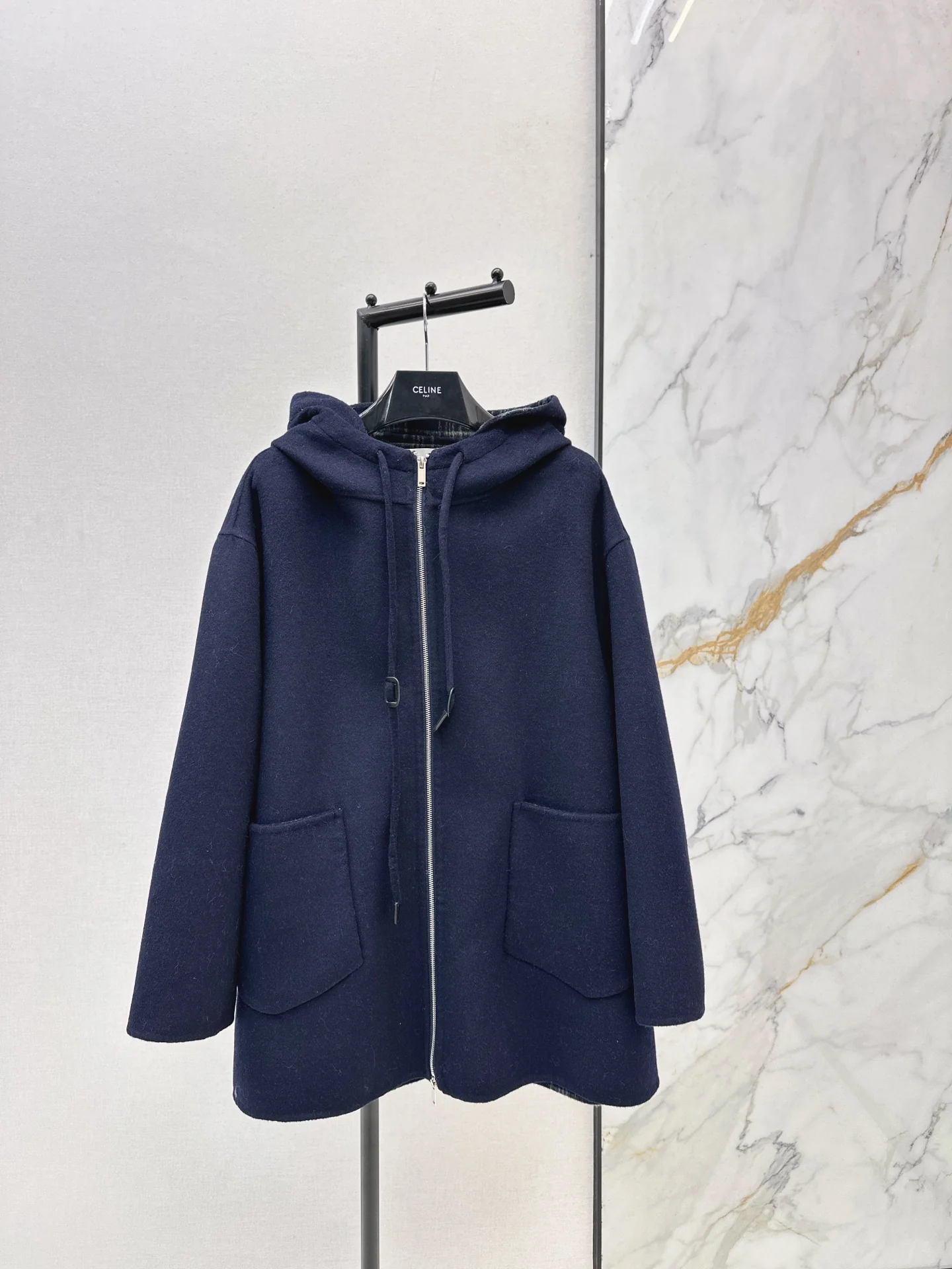 Celi 26ss hooded woolen jacket