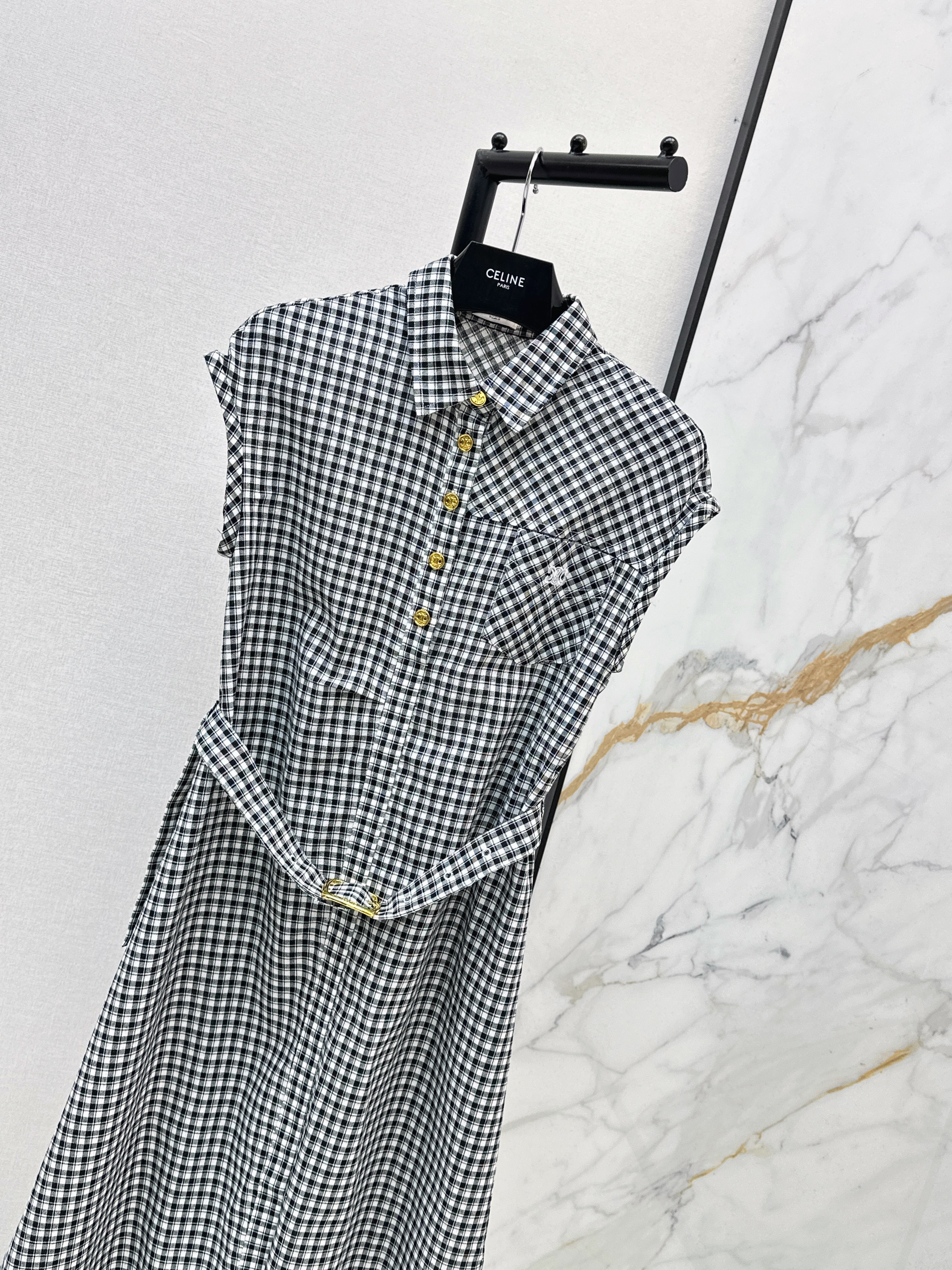 Celi 26ss check dress