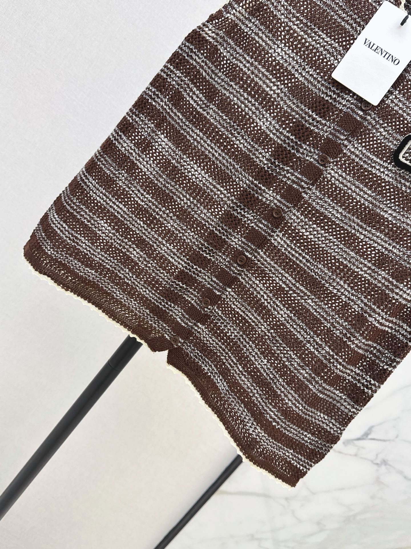 Valen 26ss stripe knit vest