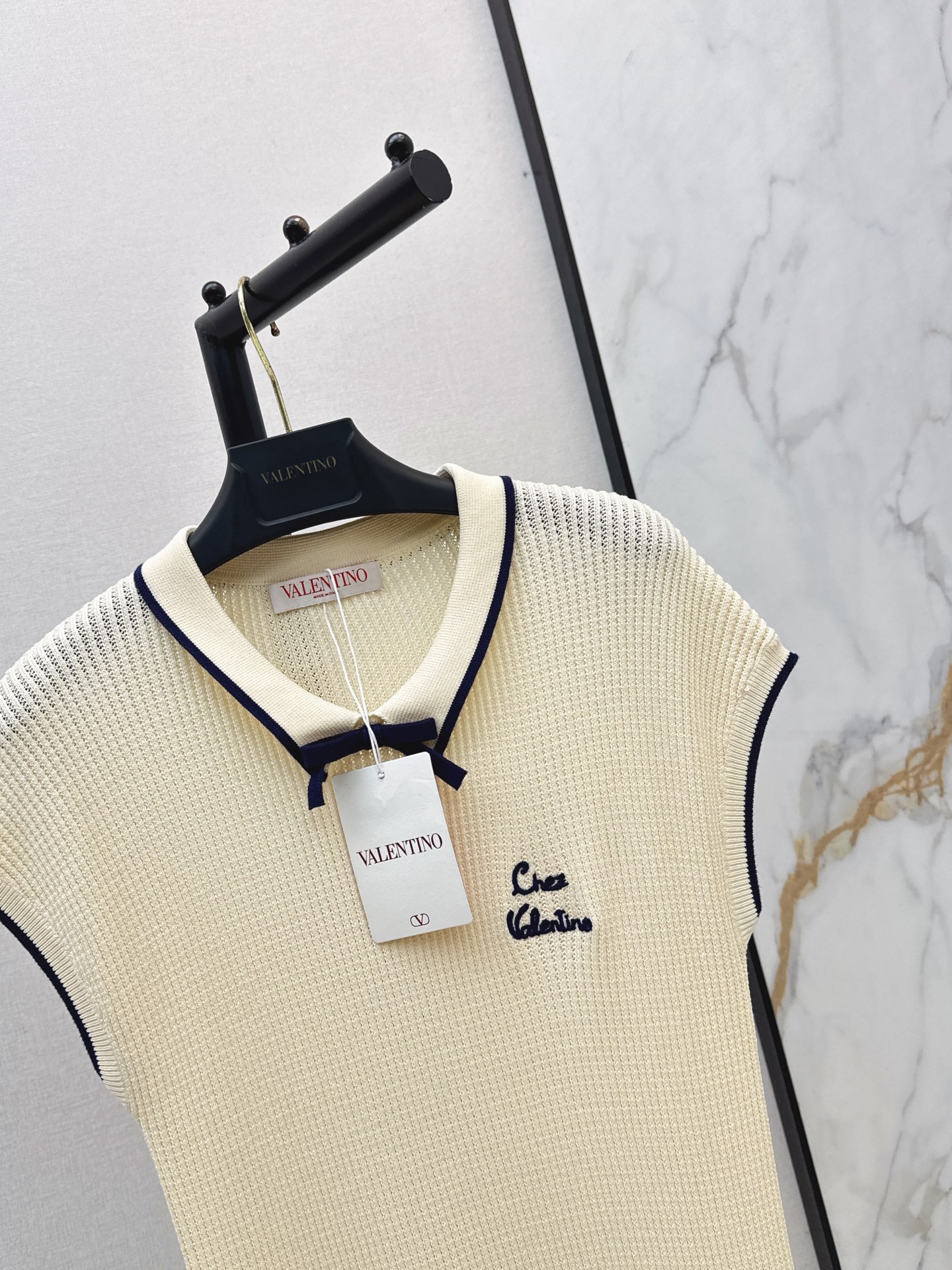 Valen 26ss bow knit dress