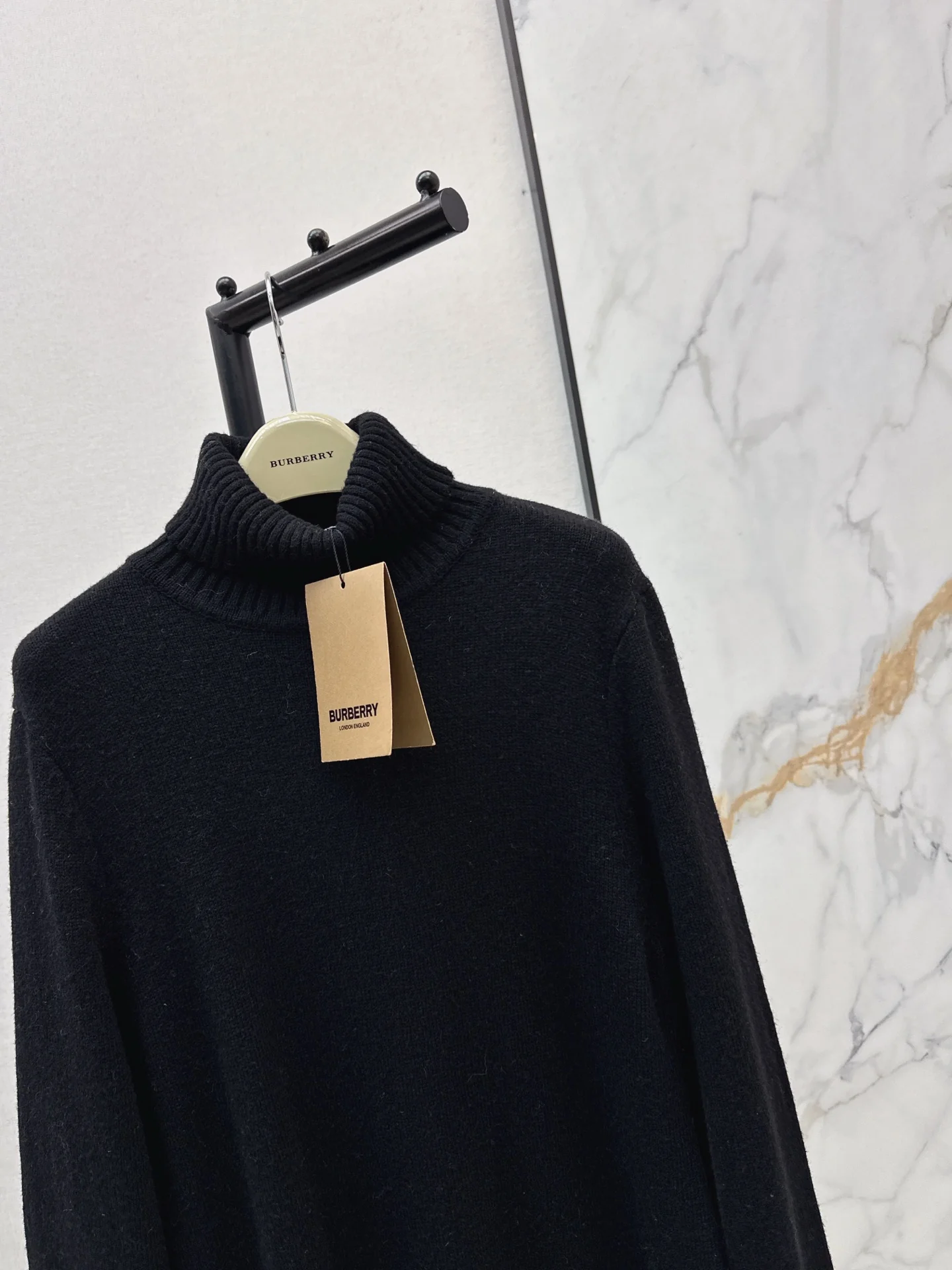 Burb 26ss 2in1 contrast wool dress