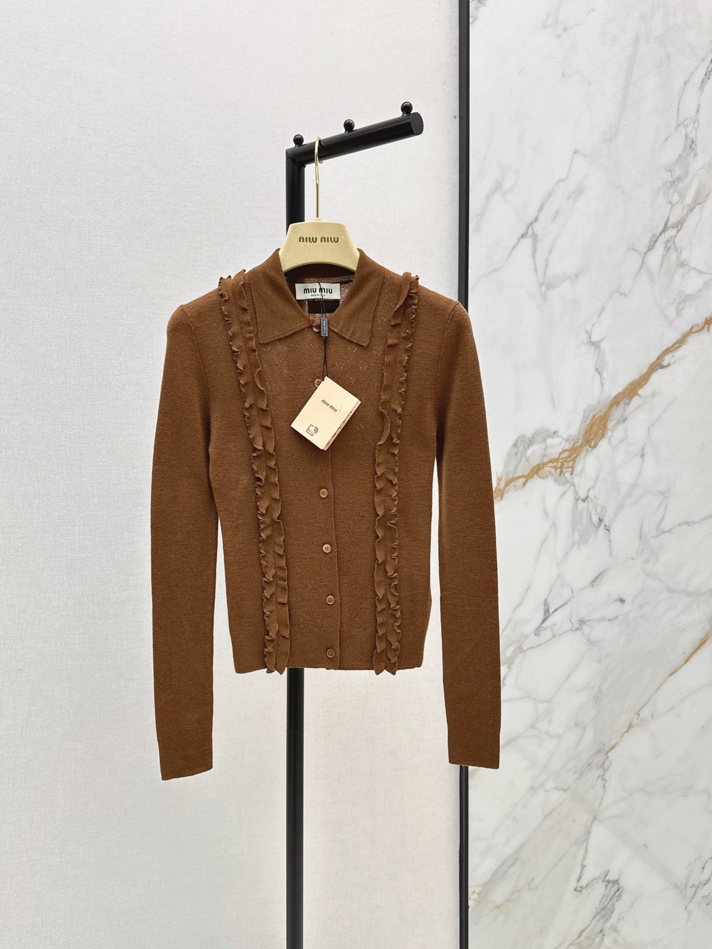 Miu 26ss ruffle cardiagn